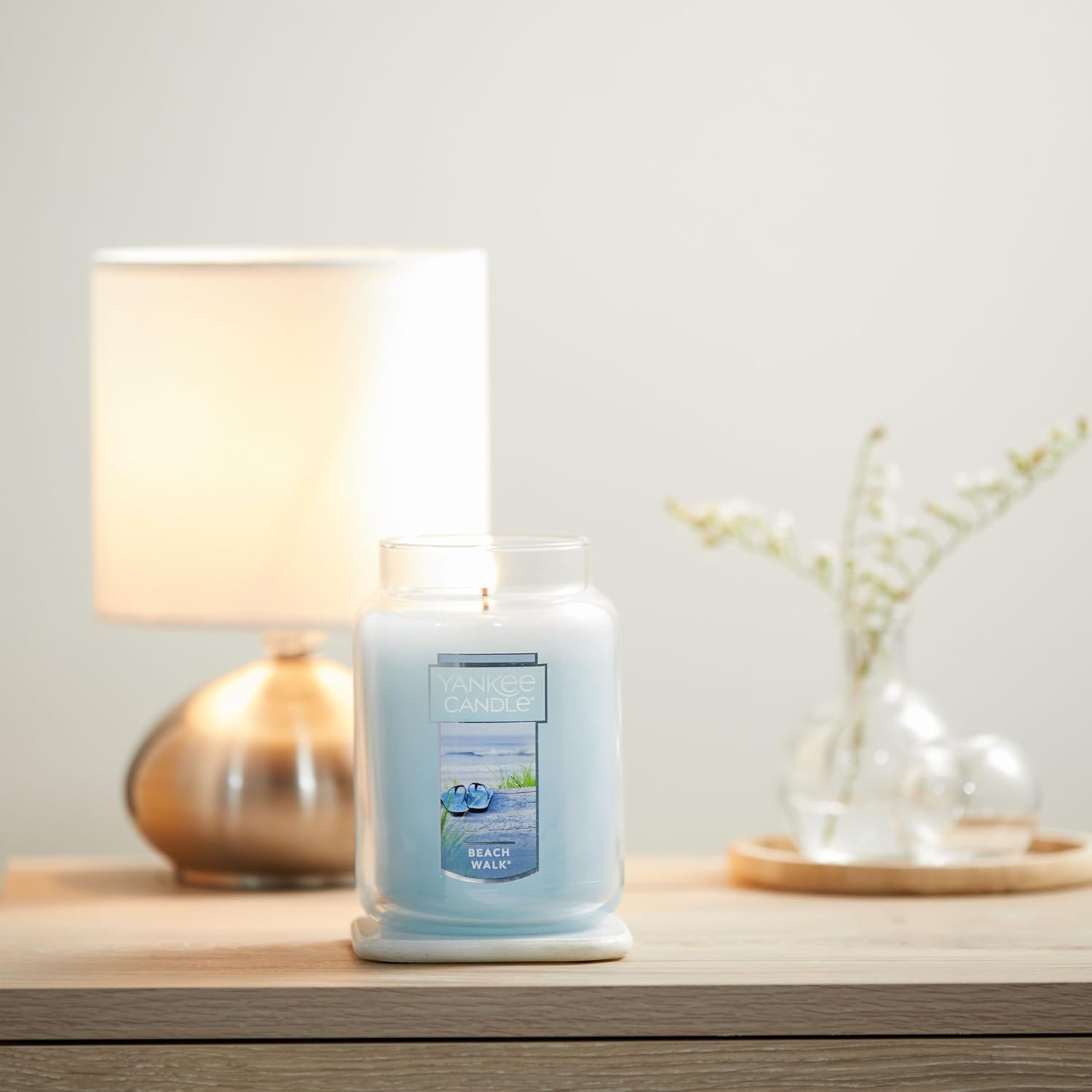 image:imageYankee Candle Beach Walk Scented Classic 22oz Large Jar Single Wick Candle Over 110 Hours of Burn Time Multicolored
