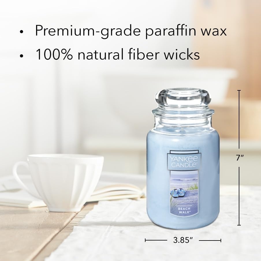 image:imageYankee Candle Beach Walk Scented Classic 22oz Large Jar Single Wick Candle Over 110 Hours of Burn Time Multicolored