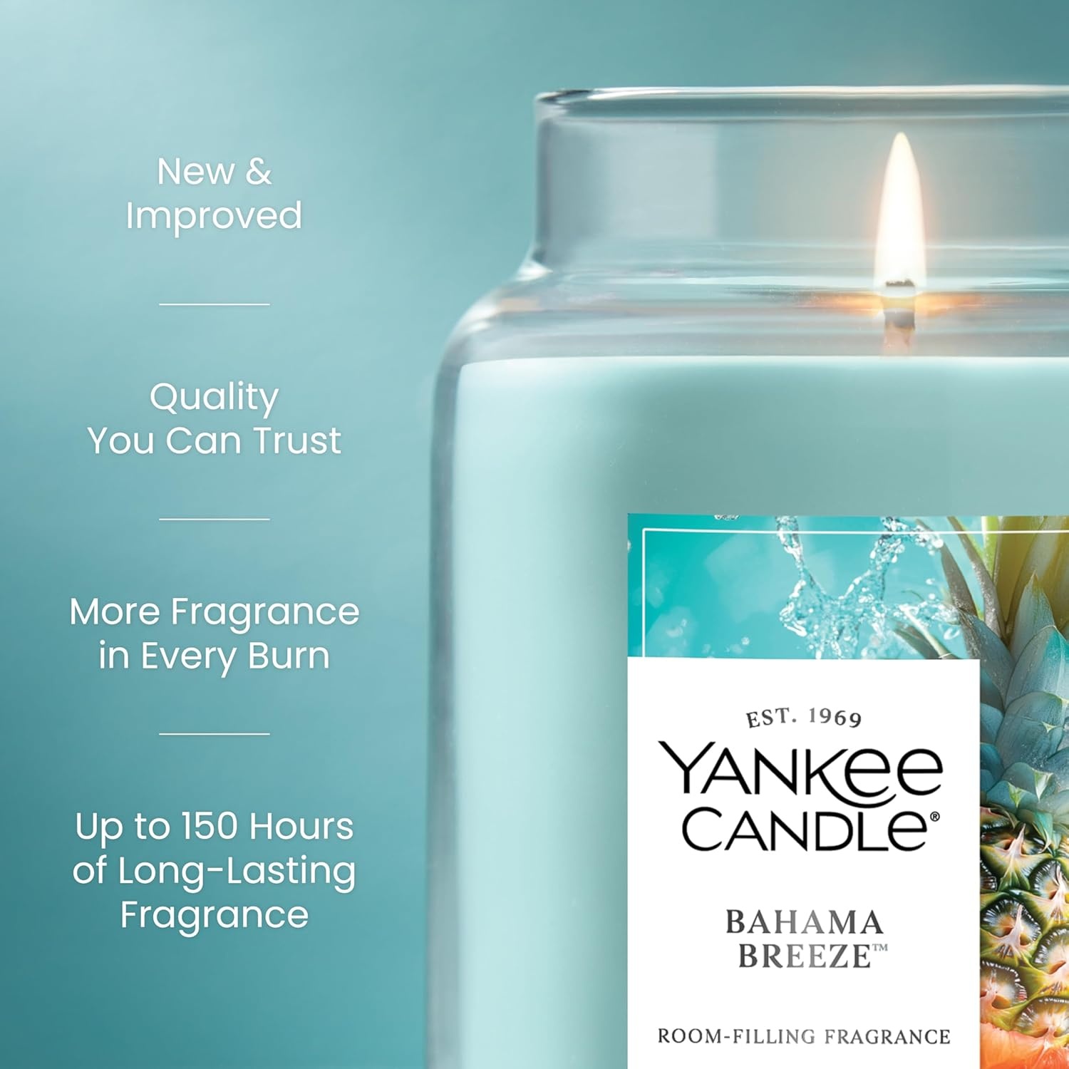 image:imageYankee Candle Black Cherry Scented Candle 22oz Large Jar with up to 150 Hour Burn Time GiftableBahama Breeze