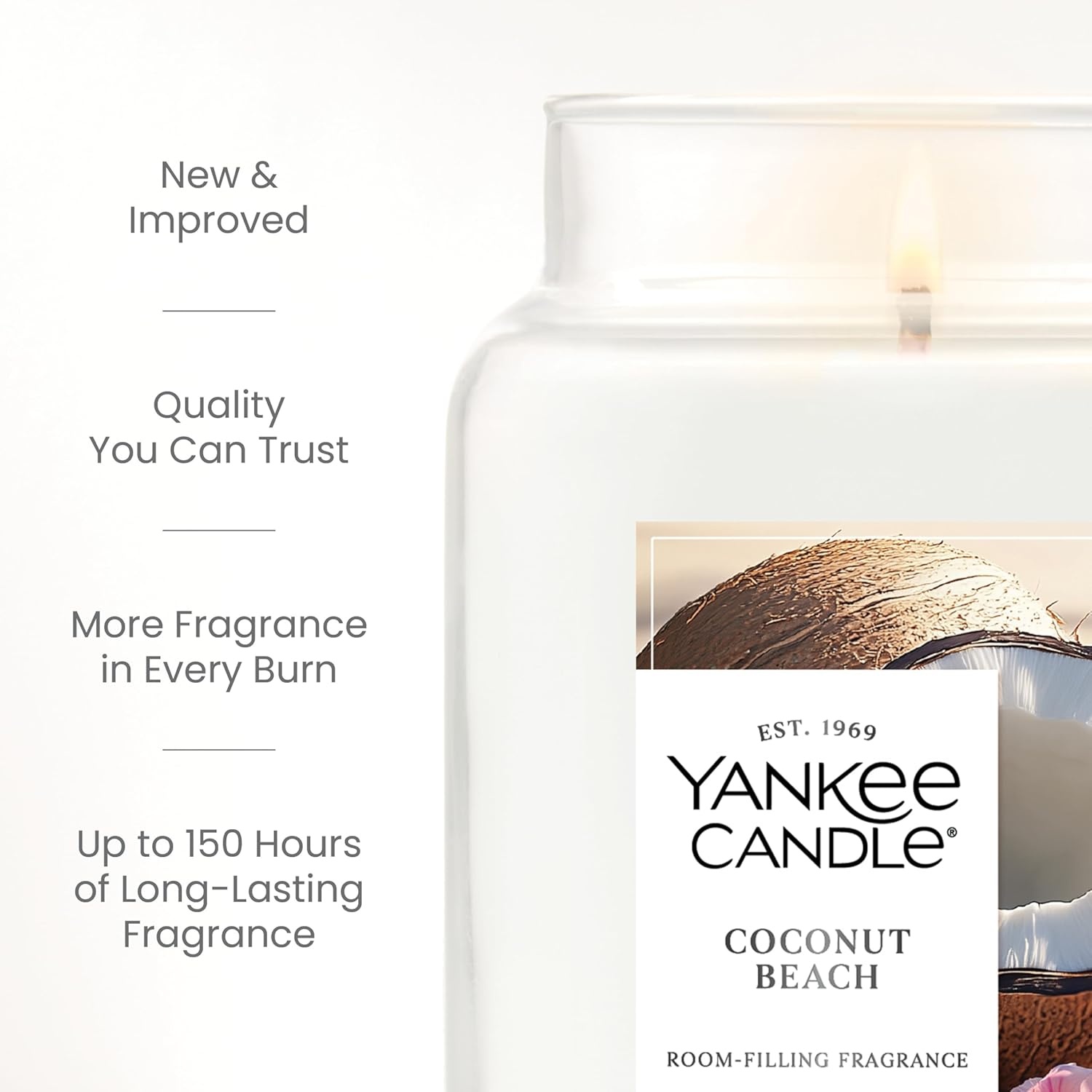 image:imageYankee Candle Black Cherry Scented Candle 22oz Large Jar with up to 150 Hour Burn Time GiftableCoconut Beach
