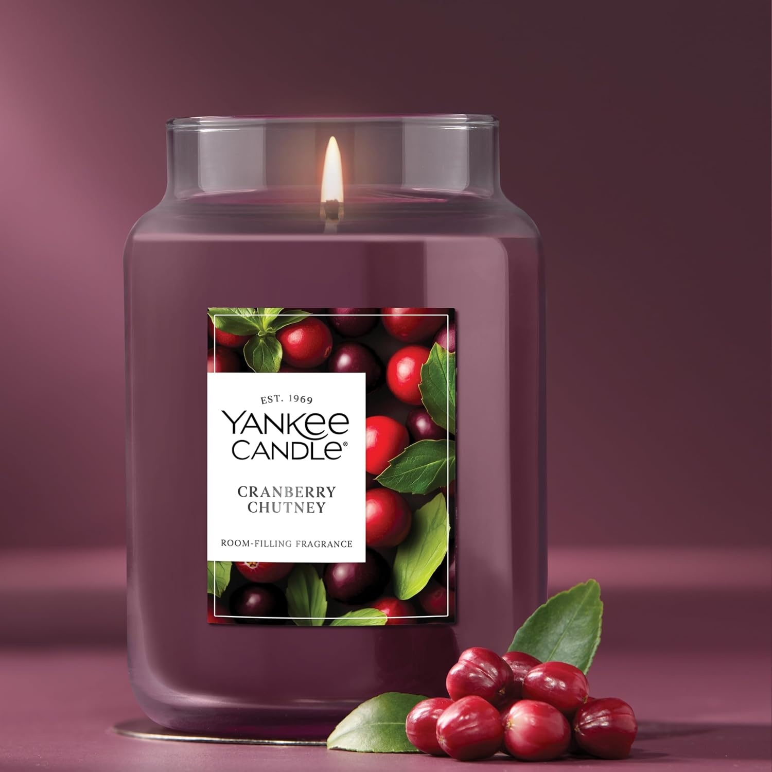 image:imageYankee Candle Black Cherry Scented Candle 22oz Large Jar with up to 150 Hour Burn Time GiftableCranberry Chutney