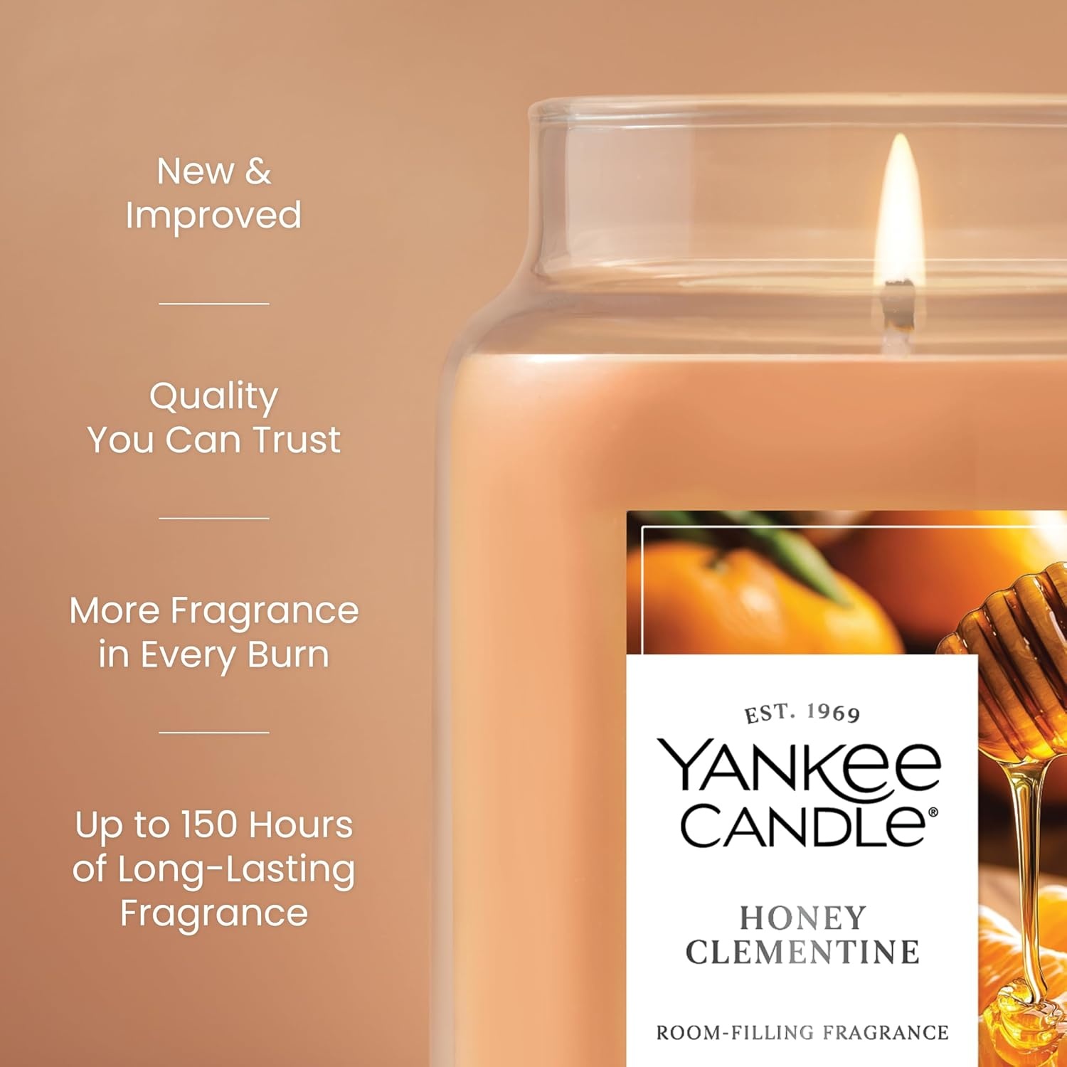 image:imageYankee Candle Black Cherry Scented Candle 22oz Large Jar with up to 150 Hour Burn Time GiftableHoney Clementine