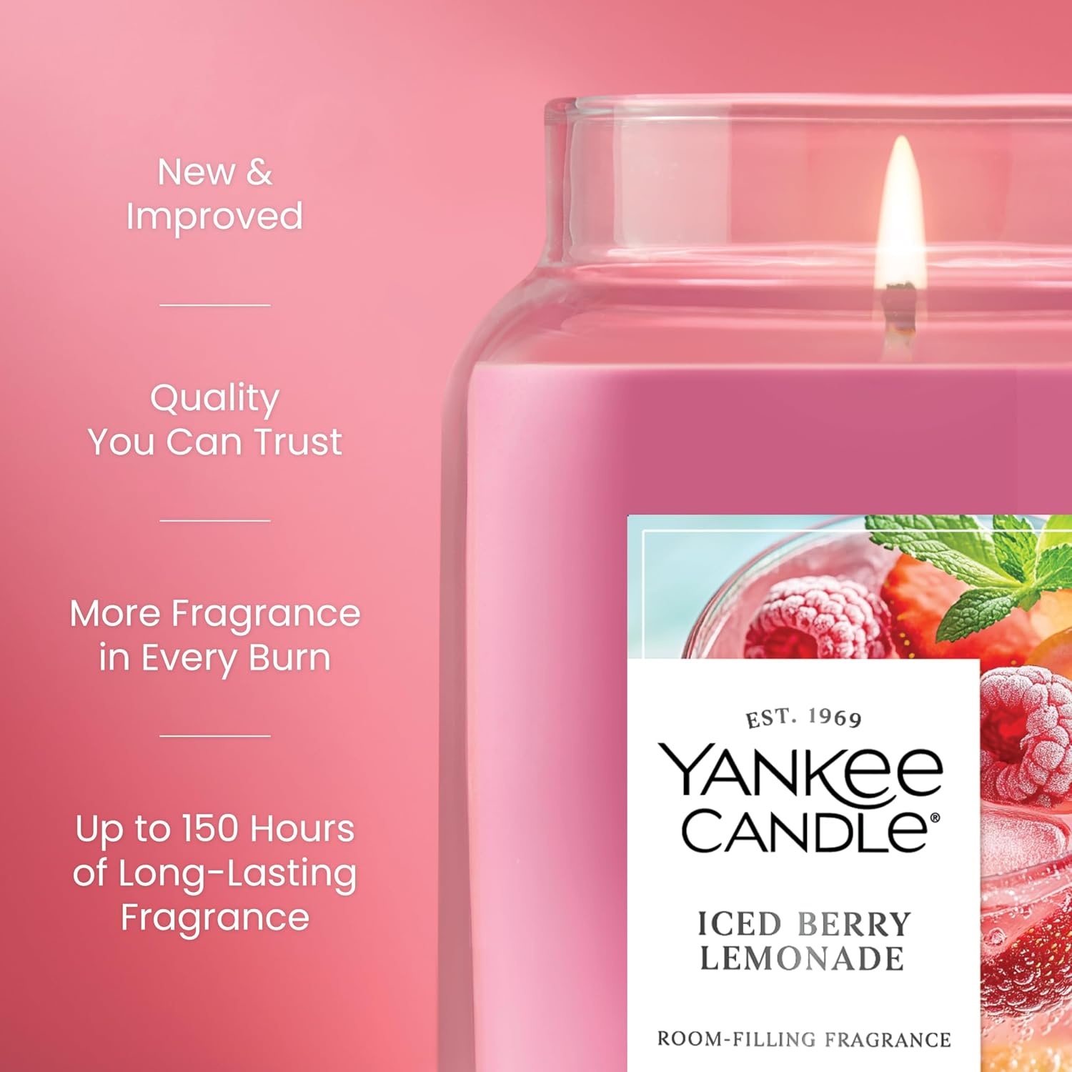 image:imageYankee Candle Black Cherry Scented Candle 22oz Large Jar with up to 150 Hour Burn Time GiftableIced Berry Lemonade