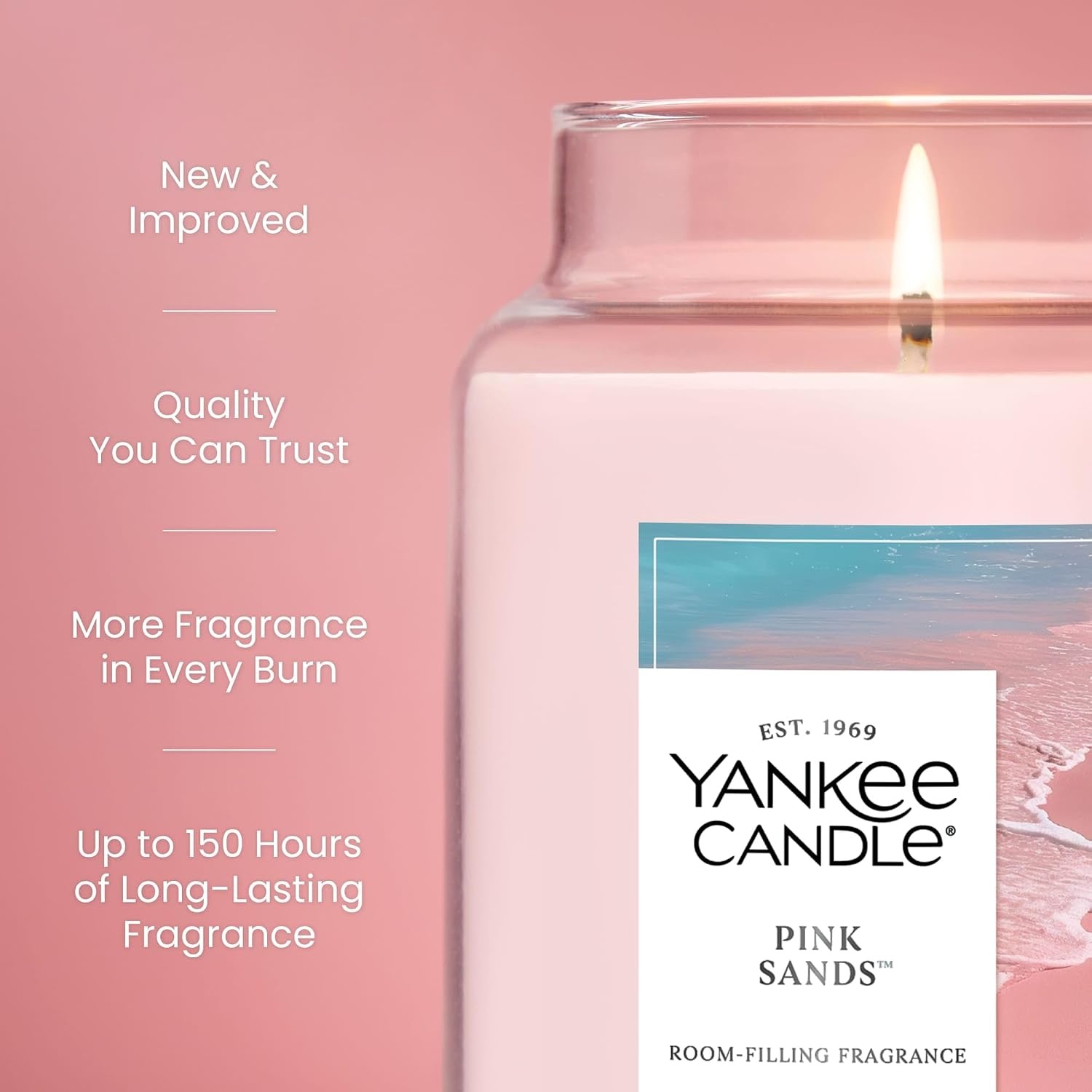 image:imageYankee Candle Black Cherry Scented Candle 22oz Large Jar with up to 150 Hour Burn Time GiftablePink Sands