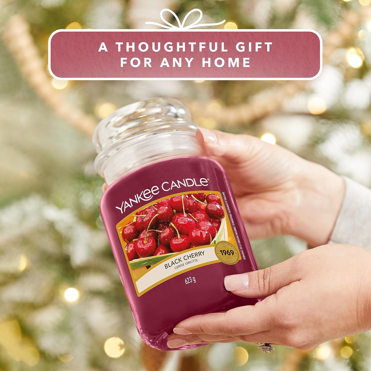 image:imageYankee Candle Black Cherry Scented Classic 22oz Large Jar Single Wick Candle Over 110 Hours of Burn Time Ideal for Home Dcor and GiftingBlack Cherry