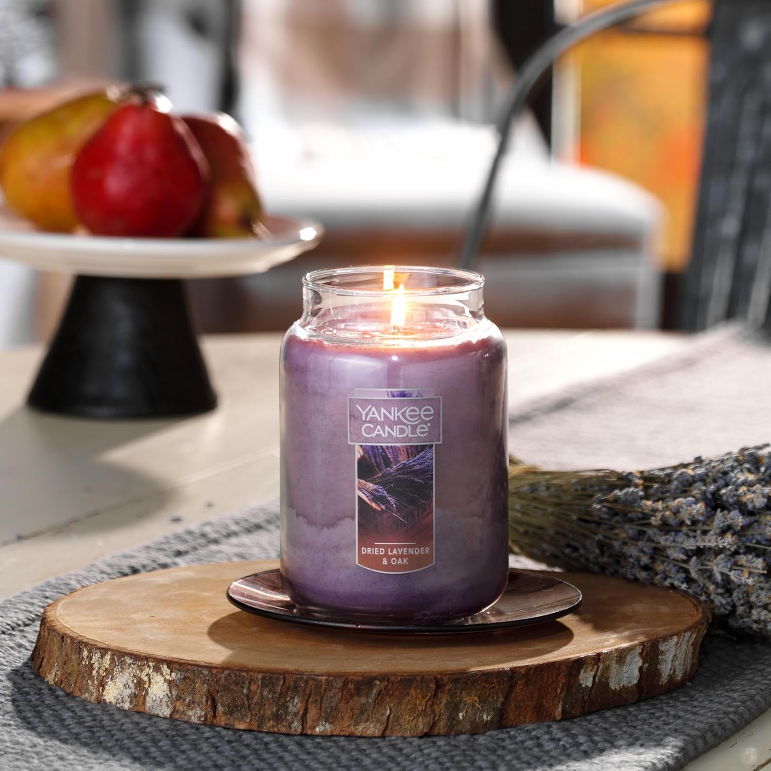image:imageYankee Candle Black Cherry Scented Classic 22oz Large Jar Single Wick Candle Over 110 Hours of Burn Time Ideal for Home Dcor and GiftingDried Lavender Oak