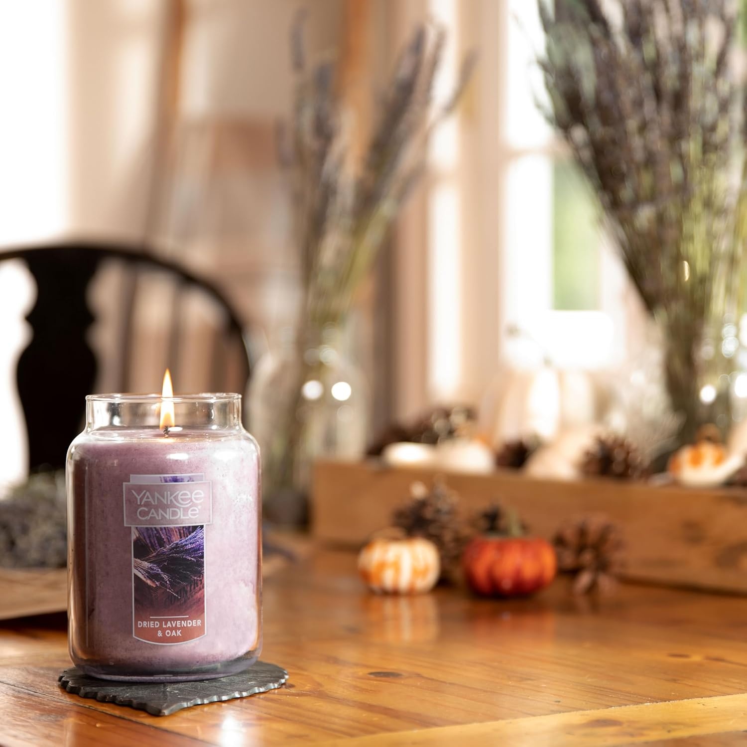 image:imageYankee Candle Black Cherry Scented Classic 22oz Large Jar Single Wick Candle Over 110 Hours of Burn Time Ideal for Home Dcor and GiftingDried Lavender Oak