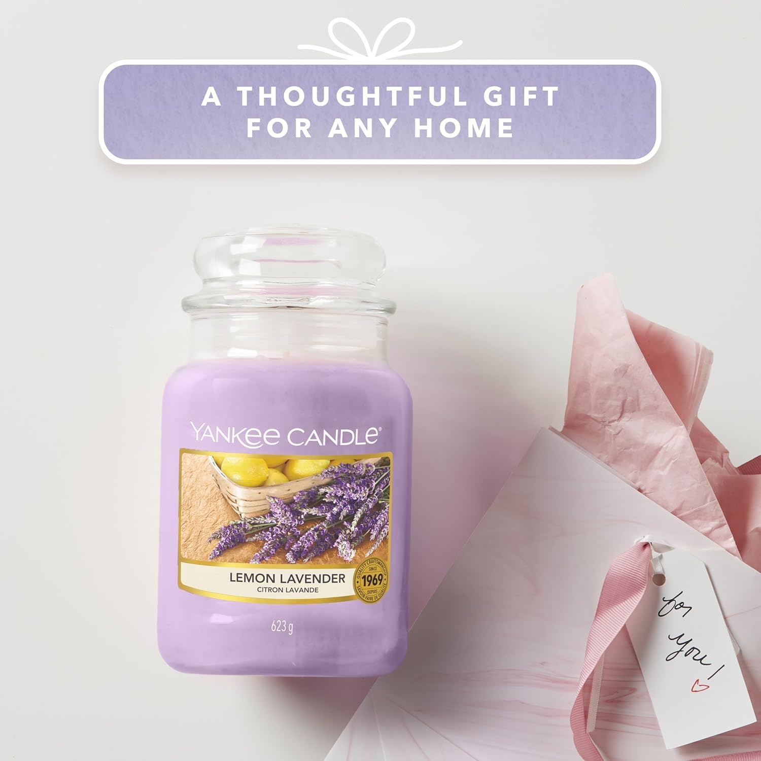 image:imageYankee Candle Black Cherry Scented Classic 22oz Large Jar Single Wick Candle Over 110 Hours of Burn Time Ideal for Home Dcor and GiftingLemon Lavender