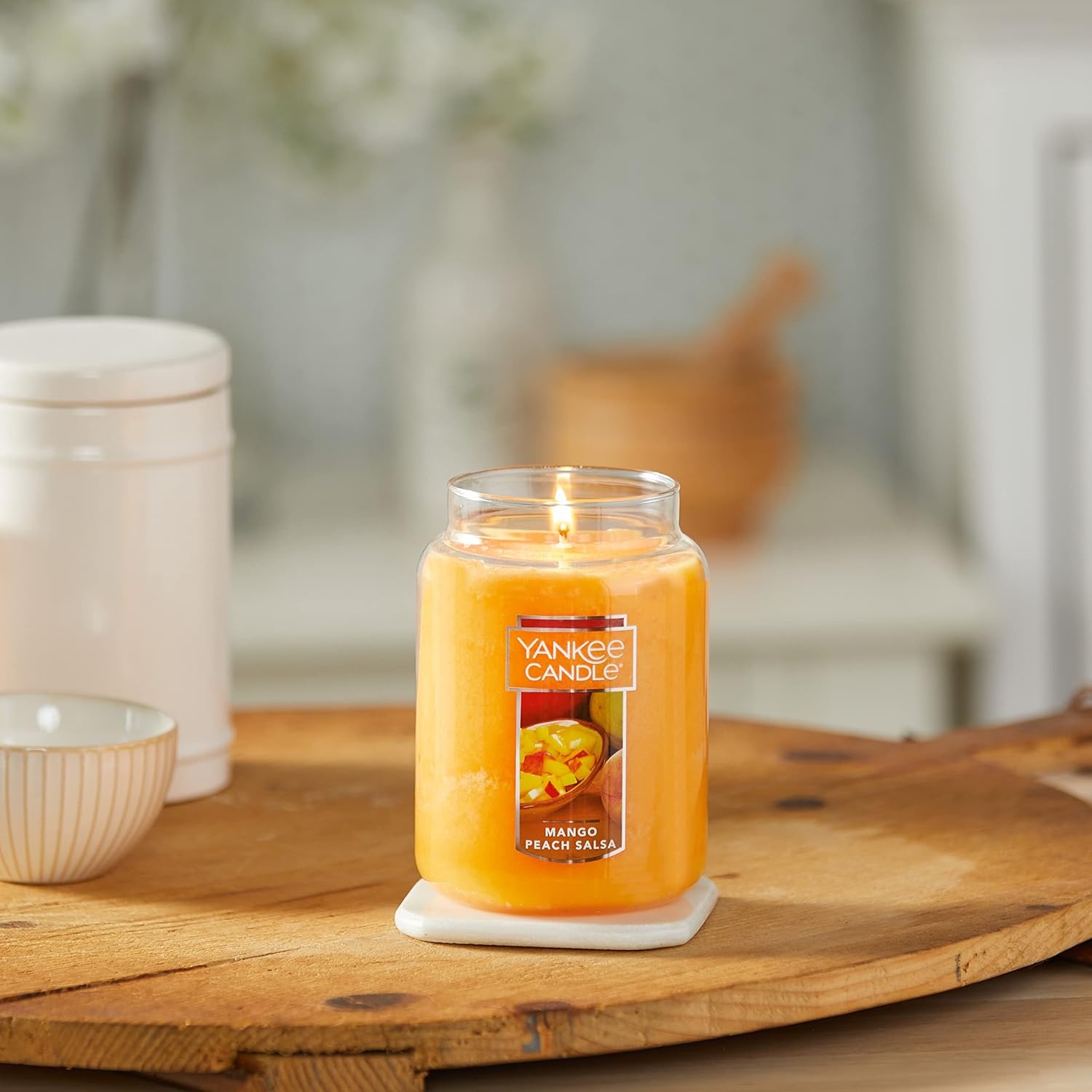 image:imageYankee Candle Black Cherry Scented Classic 22oz Large Jar Single Wick Candle Over 110 Hours of Burn Time Ideal for Home Dcor and GiftingMango Peach Salsa