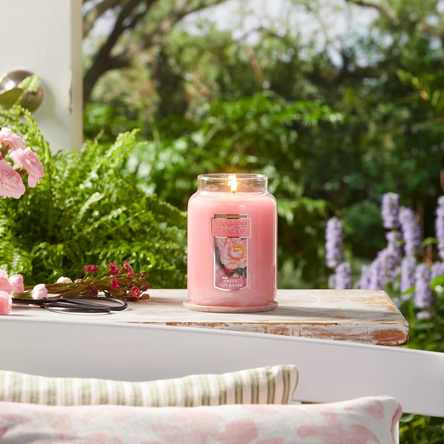 image:imageYankee Candle Black Cherry Scented Classic 22oz Large Jar Single Wick Candle Over 110 Hours of Burn Time Ideal for Home Dcor and GiftingPink