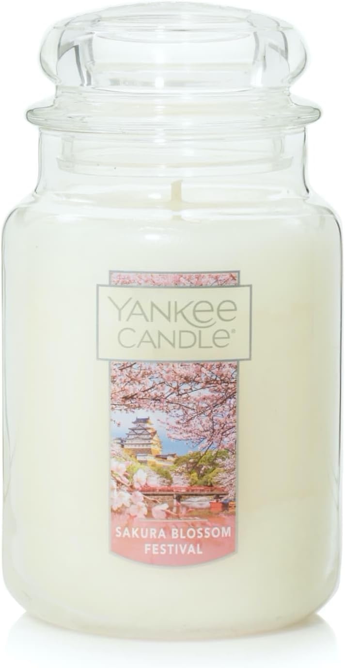image:imageYankee Candle Black Cherry Scented Classic 22oz Large Jar Single Wick Candle Over 110 Hours of Burn Time Ideal for Home Dcor and GiftingSakura Blossom Festival