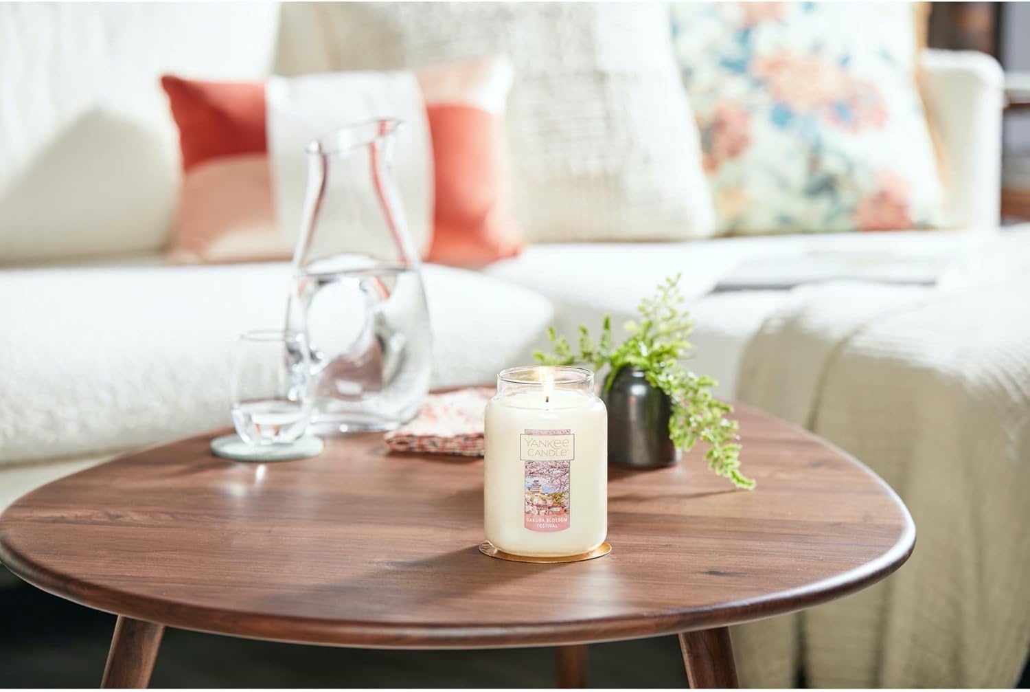image:imageYankee Candle Black Cherry Scented Classic 22oz Large Jar Single Wick Candle Over 110 Hours of Burn Time Ideal for Home Dcor and GiftingSakura Blossom Festival