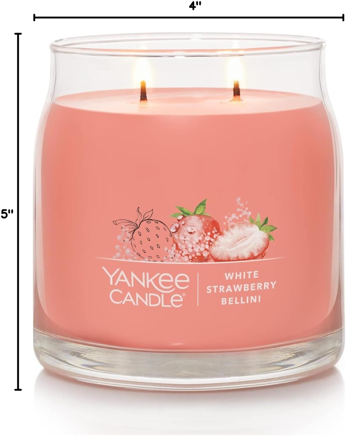 image:imageYankee Candle Black Cherry Scented Classic 22oz Large Jar Single Wick Candle Over 110 Hours of Burn Time Ideal for Home Dcor and GiftingWhite Strawberry Bellini