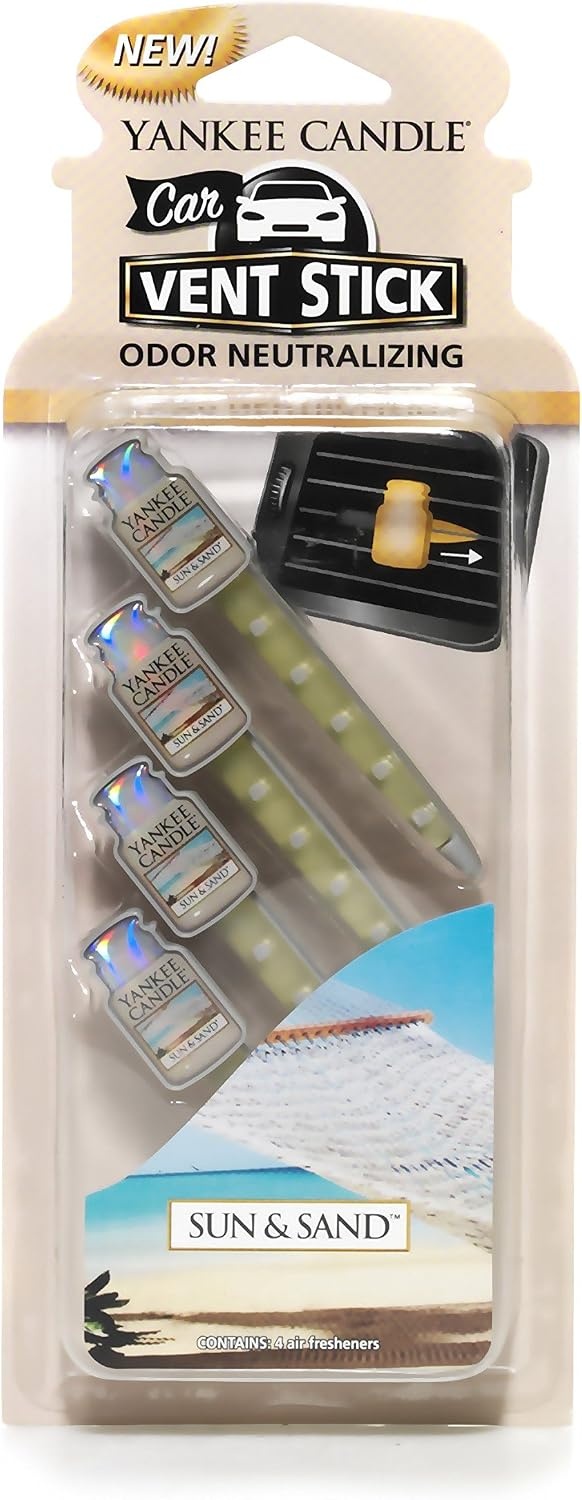 image:imageYankee Candle Car Air Fresheners Car Vent Stick Bahama Breeze Scented Includes 4 Odor Neutralizing Sticks Each Lasts Up To 2 Weeks1 Count Pack of 1