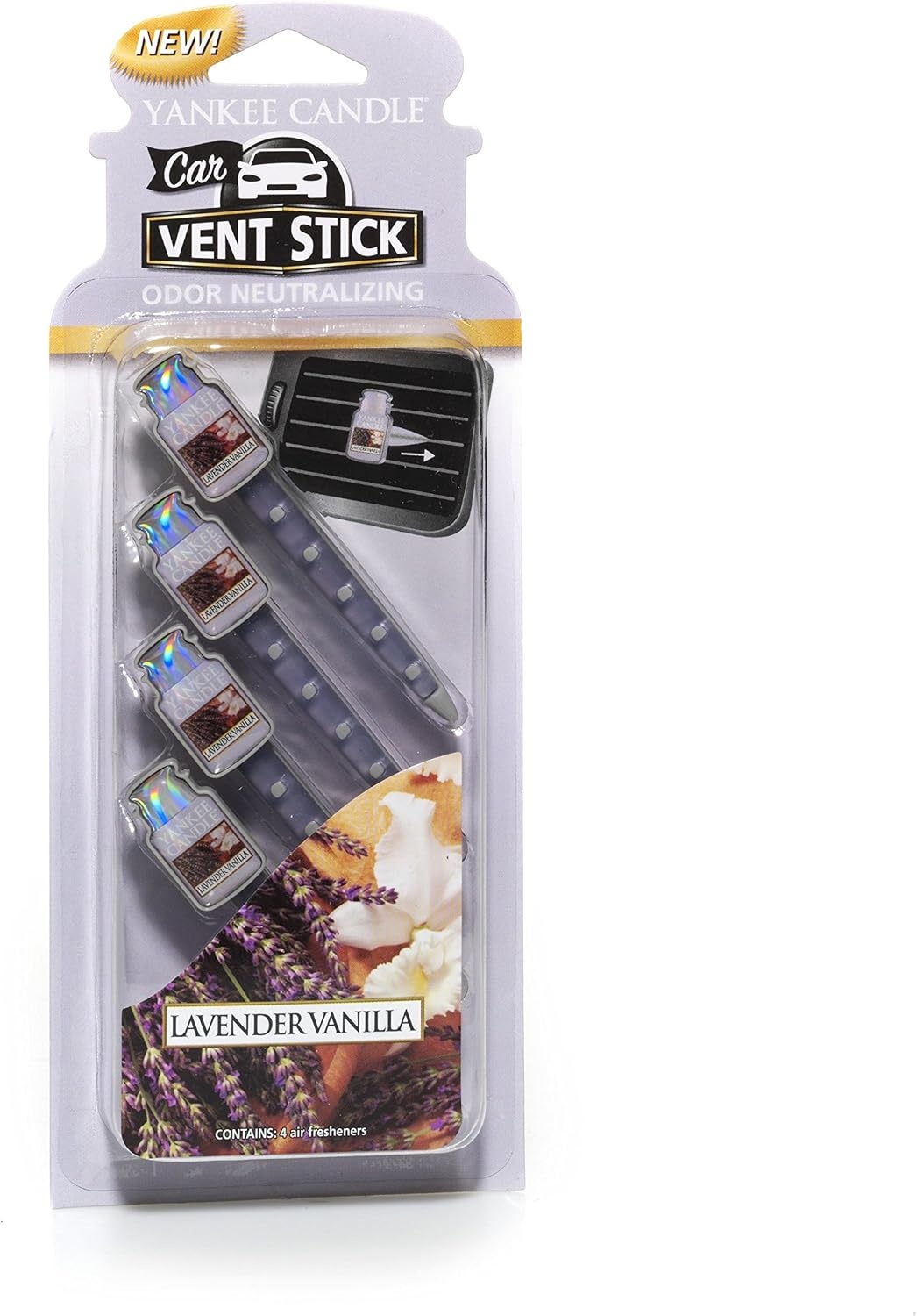 image:imageYankee Candle Car Air Fresheners Car Vent Stick Bahama Breeze Scented Includes 4 Odor Neutralizing Sticks Each Lasts Up To 2 Weeks1 Count Pack of 1