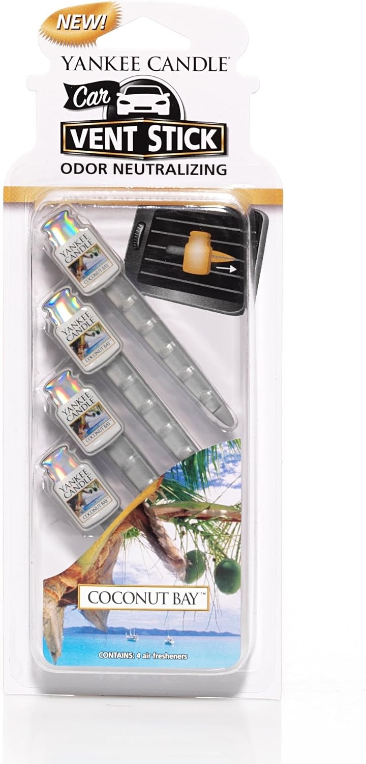 image:imageYankee Candle Car Air Fresheners Car Vent Stick Bahama Breeze Scented Includes 4 Odor Neutralizing Sticks Each Lasts Up To 2 Weeks1 Count Pack of 1