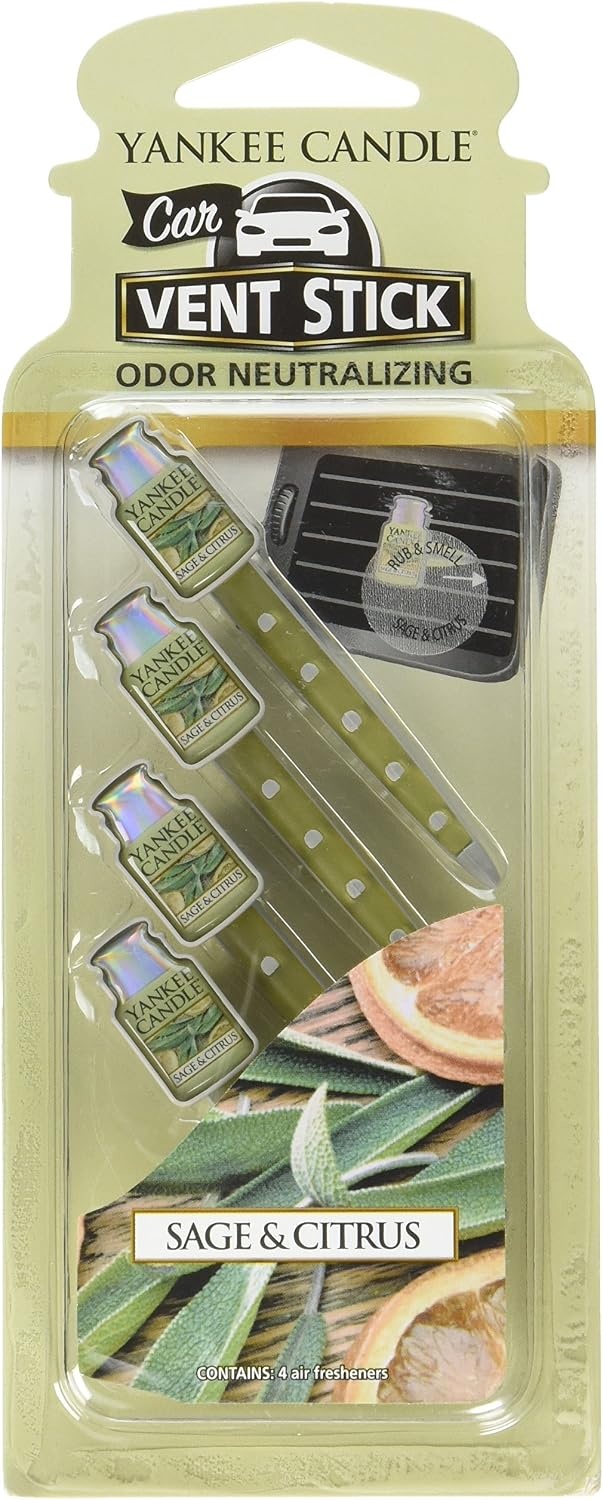 image:imageYankee Candle Car Air Fresheners Car Vent Stick Bahama Breeze Scented Includes 4 Odor Neutralizing Sticks Each Lasts Up To 2 Weeks1 Count Pack of 1