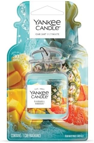 image:imageYankee Candle Car Jar Ultimate Air Freshener Hanging Car Freshener Long Lasting Car Fragrance Bahama Breeze Pack of 1Bahama Breeze