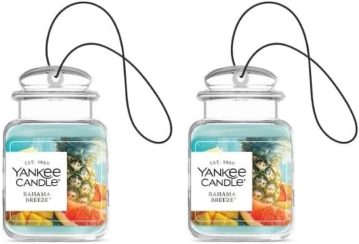 image:imageYankee Candle Car Jar Ultimate Air Freshener Hanging Car Freshener Long Lasting Car Fragrance Bahama Breeze Pack of 1Bahama Breeze