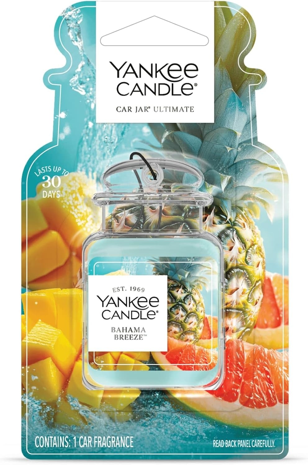image:imageYankee Candle Car Jar Ultimate Air Freshener Hanging Car Freshener Long Lasting Car Fragrance Bahama Breeze Pack of 1Bahama Breeze