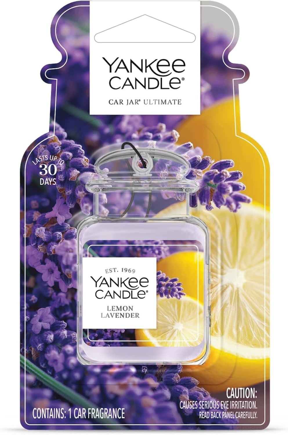 image:imageYankee Candle Car Jar Ultimate Air Freshener Hanging Car Freshener Long Lasting Car Fragrance Bahama Breeze Pack of 1Lemon Lavender