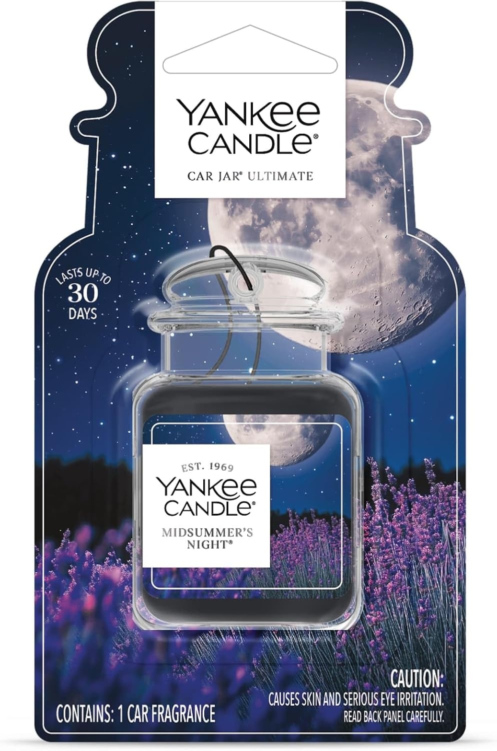 image:imageYankee Candle Car Jar Ultimate Air Freshener Hanging Car Freshener Long Lasting Car Fragrance Bahama Breeze Pack of 1MidSummers Night
