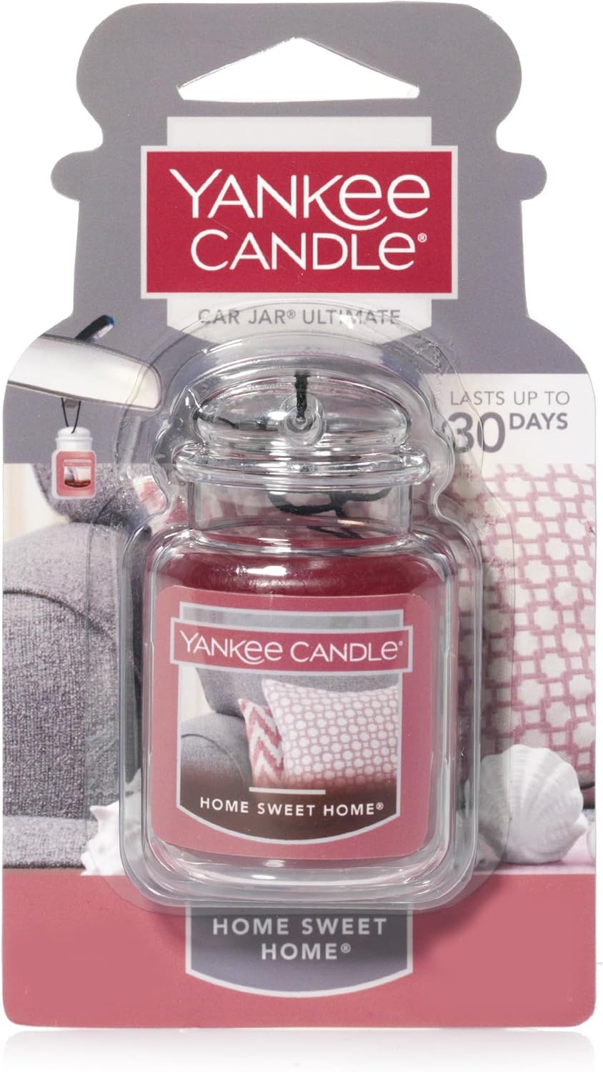 image:imageYankee Candle Car Jar Ultimate Vanilla Black Cherry amp Home Sweet Home Hanging Air Freshener Neutralizes Odors with Authentic Fragrance for Travel or Home 3 Units Variety PackSweet