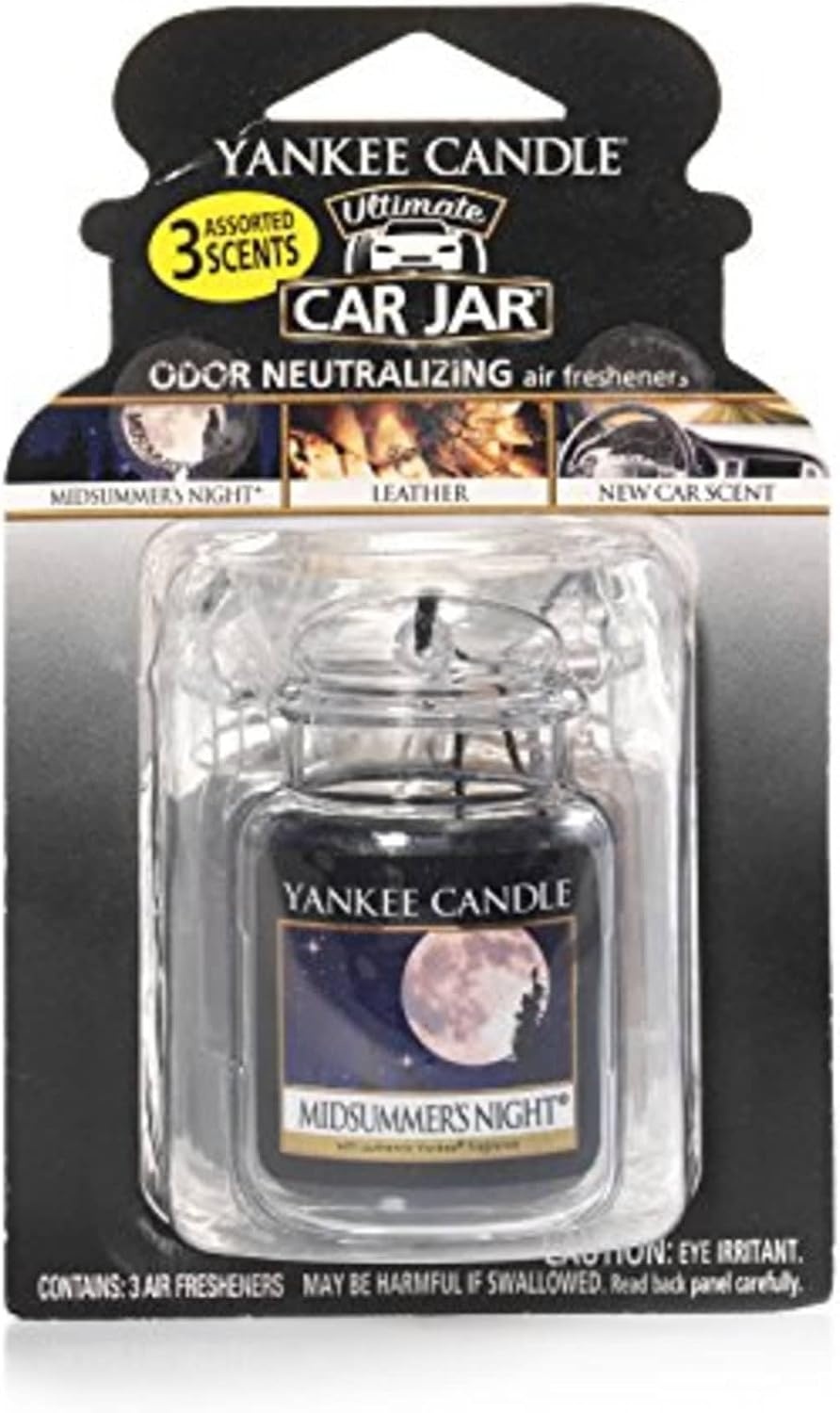 image:imageYankee Candle Car Jar Ultimate Vanilla Black Cherry amp Home Sweet Home Hanging Air Freshener Neutralizes Odors with Authentic Fragrance for Travel or Home 3 Units Variety PackFresh