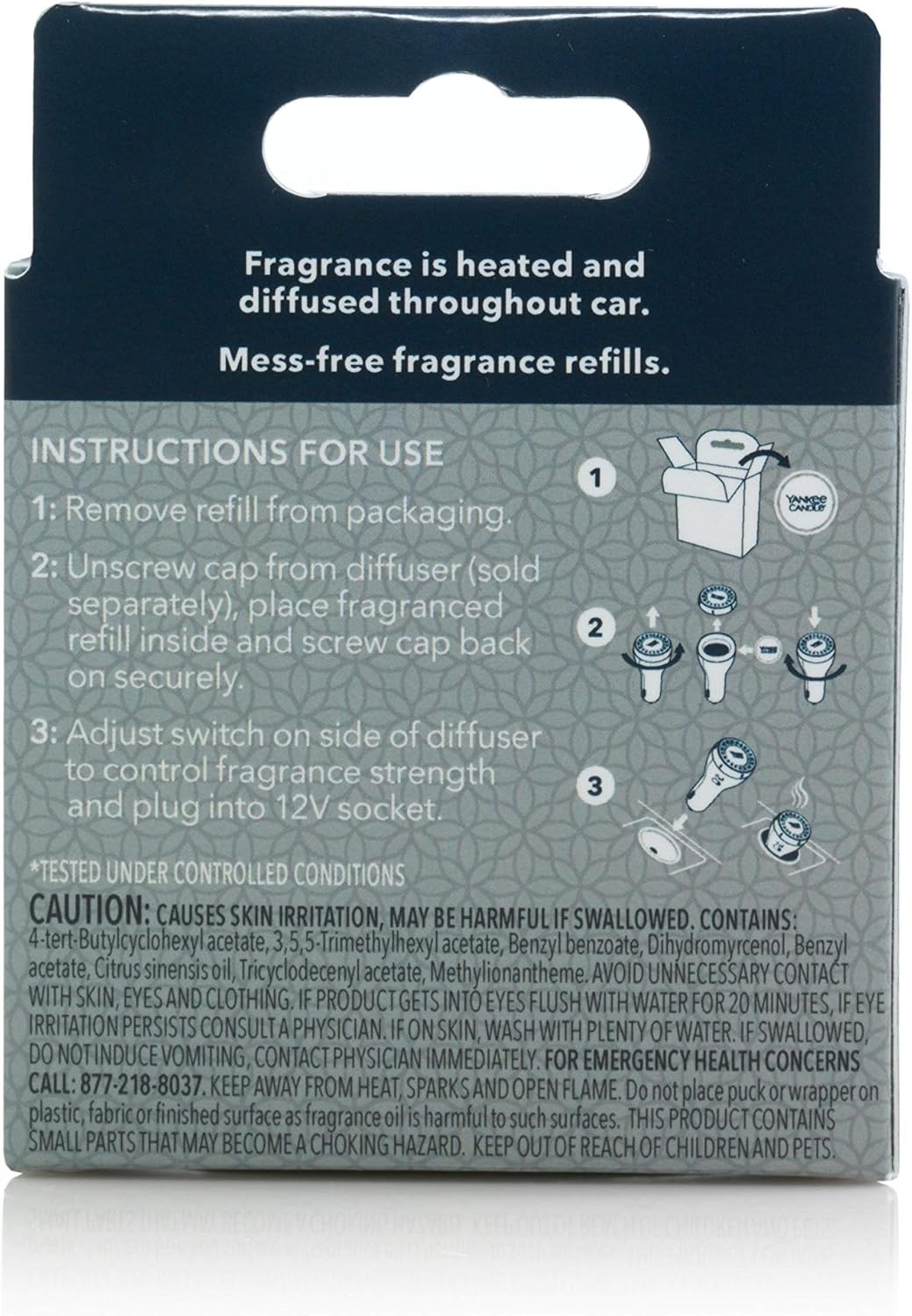 image:imageYankee Candle Car Powered Fragrance Diffuser Refill Midsummer NightClean Cotton
