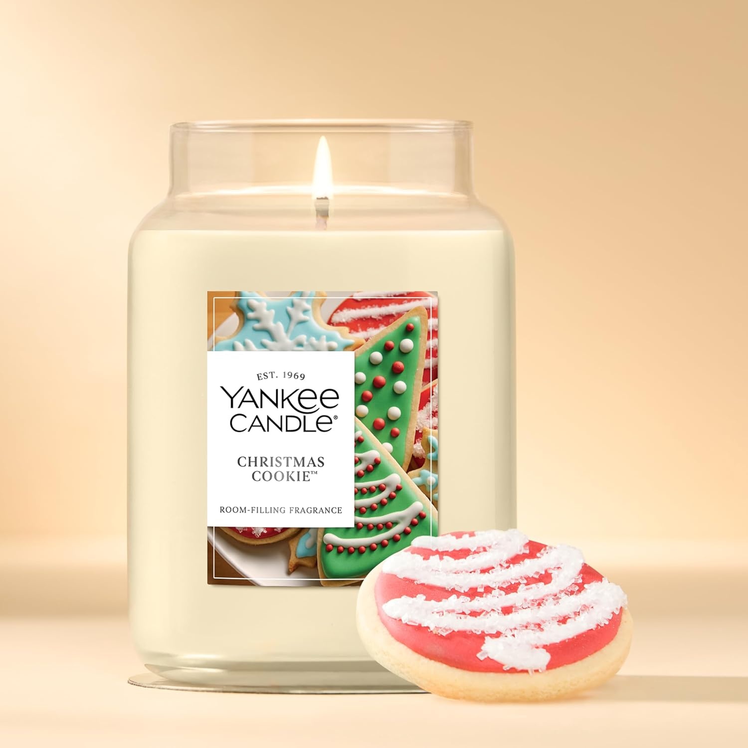image:imageYankee Candle Christmas Cookie Scented Candle 22oz Large Jar with up to 150 Hour Burn Time GiftableChristmas Cookie