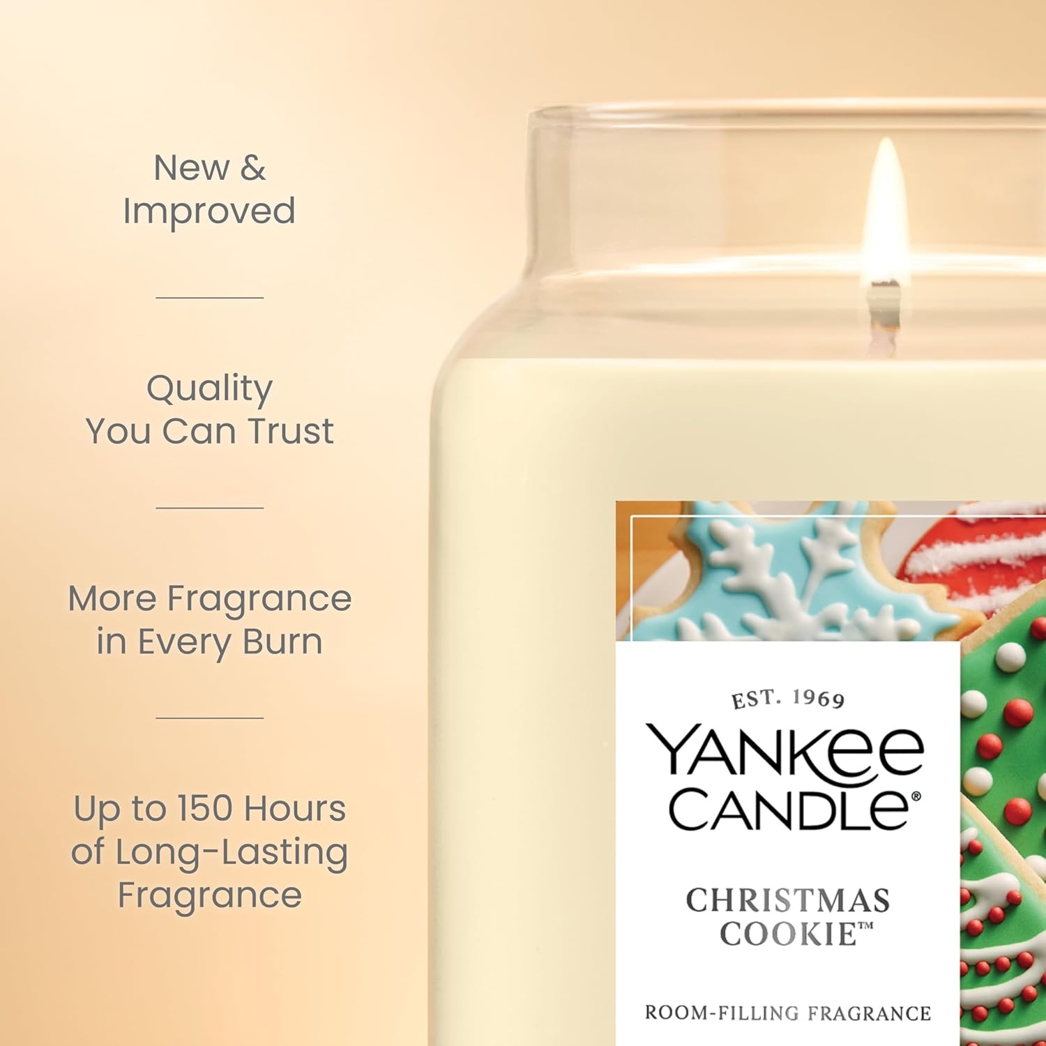 image:imageYankee Candle Christmas Cookie Scented Candle 22oz Large Jar with up to 150 Hour Burn Time GiftableChristmas Cookie