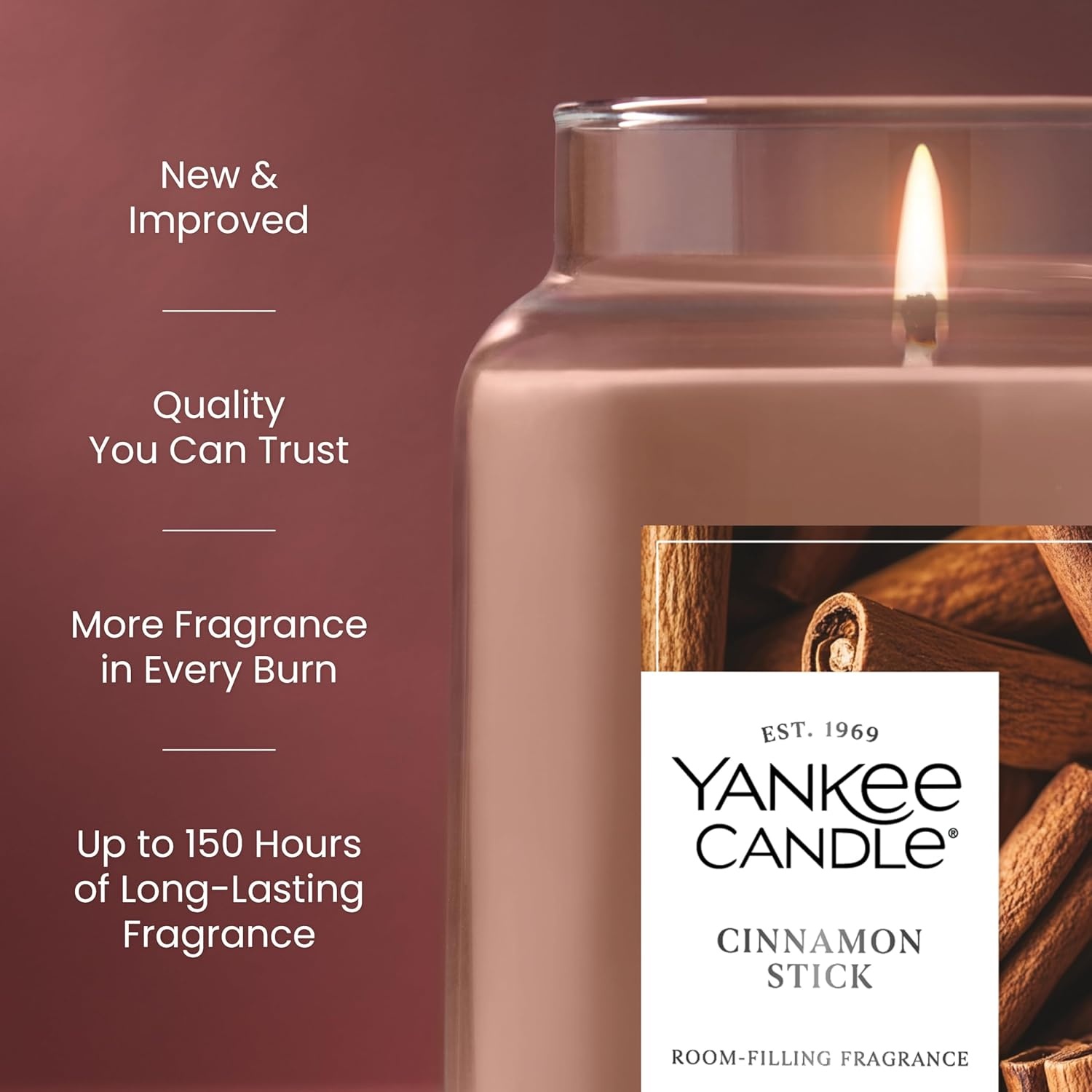 image:imageYankee Candle Christmas Cookie Scented Candle 22oz Large Jar with up to 150 Hour Burn Time GiftableCinnamon Stick