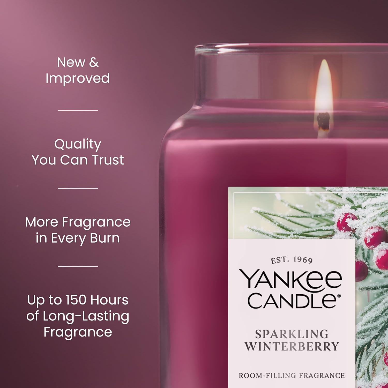 image:imageYankee Candle Christmas Cookie Scented Candle 22oz Large Jar with up to 150 Hour Burn Time GiftableSparkling Winterberry