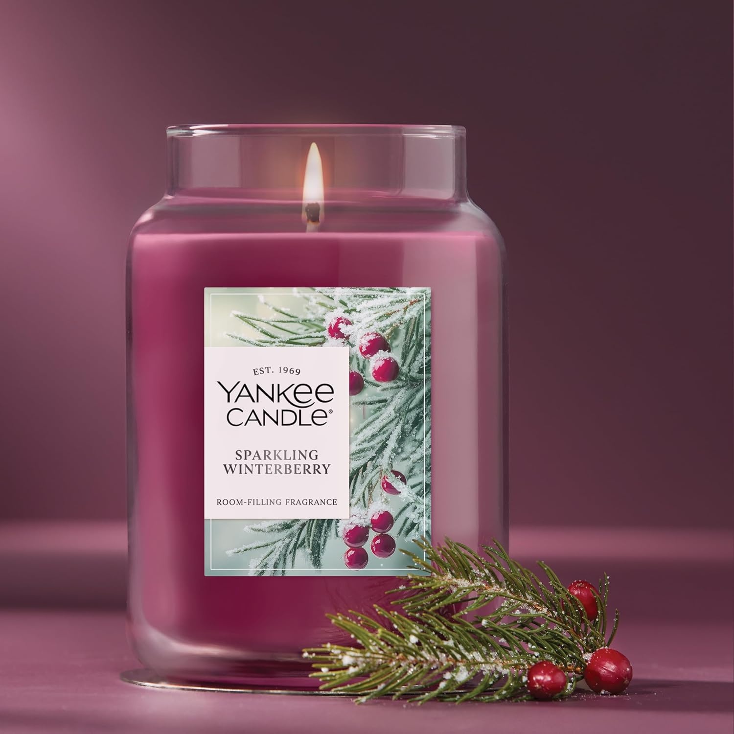 image:imageYankee Candle Christmas Cookie Scented Candle 22oz Large Jar with up to 150 Hour Burn Time GiftableSparkling Winterberry
