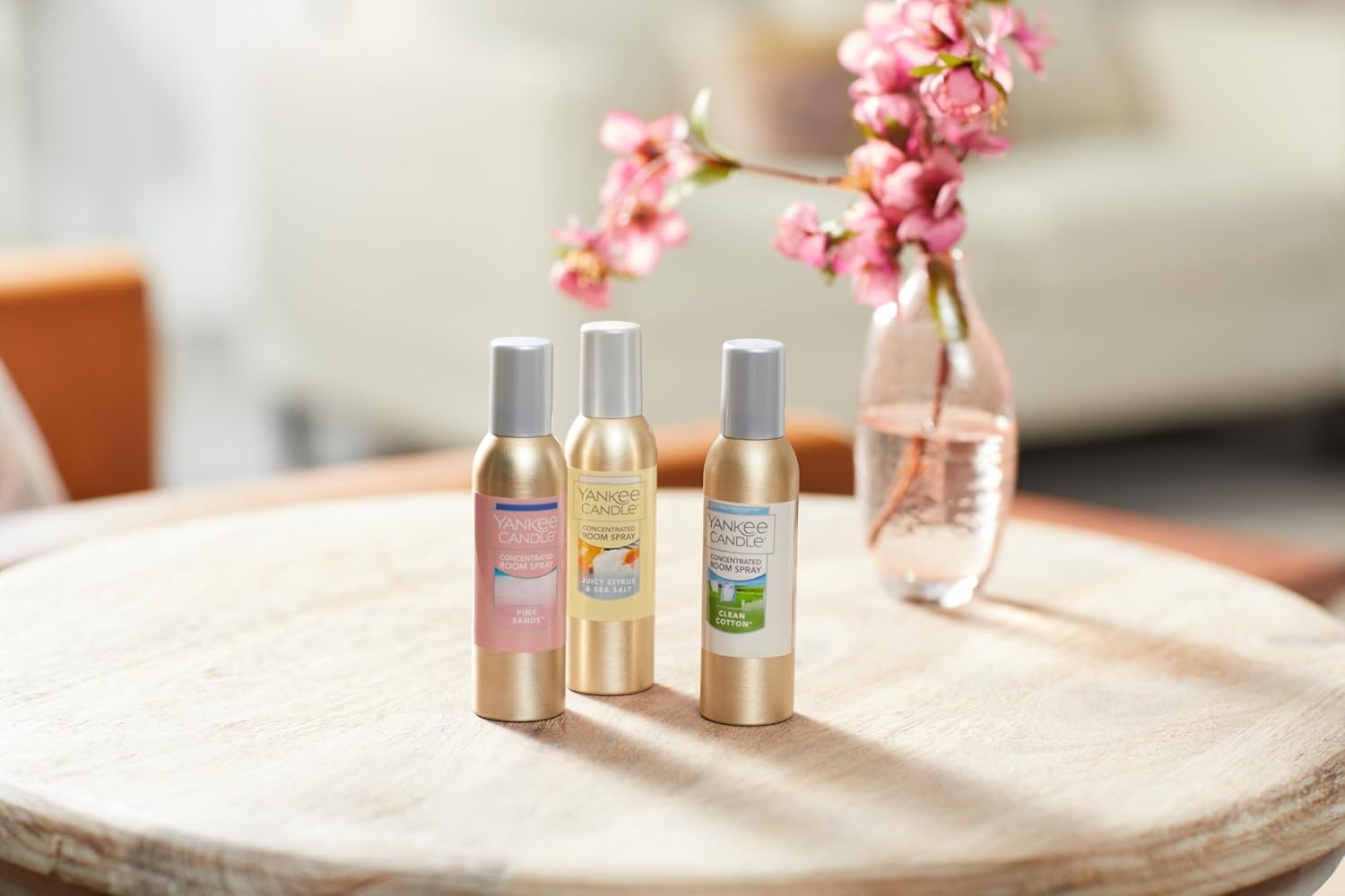 image:imageYankee Candle Concentrated Room Spray Air Freshener Instant Home Fragrance Odor Eliminating Spray Iced Berry Lemonade Pack of 3Pink Sands