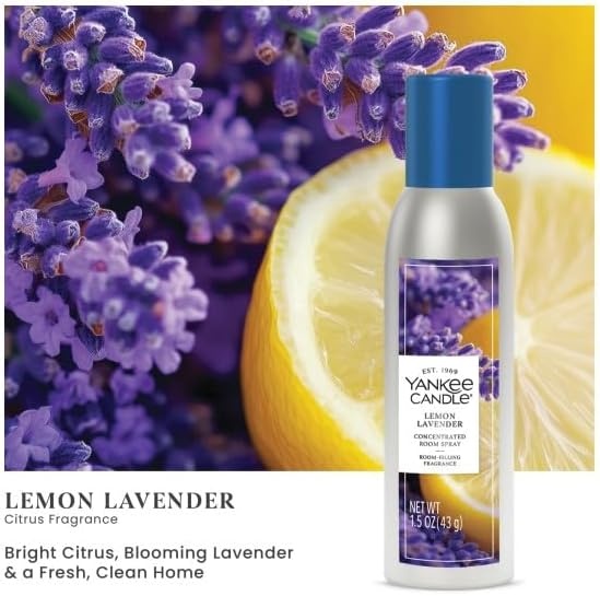 image:imageYankee Candle Concentrated Room Spray Air Freshener Instant Home Fragrance Odor Eliminating Spray Macintosh Pack of 3Lemon Lavender