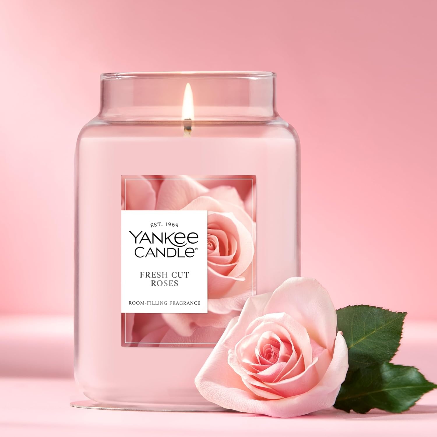 image:imageYankee Candle Dried Lavender amp Oak Scented Candle 22oz Large Jar with up to 150 Hour Burn Time Giftable BirthdaysFresh Cut Roses