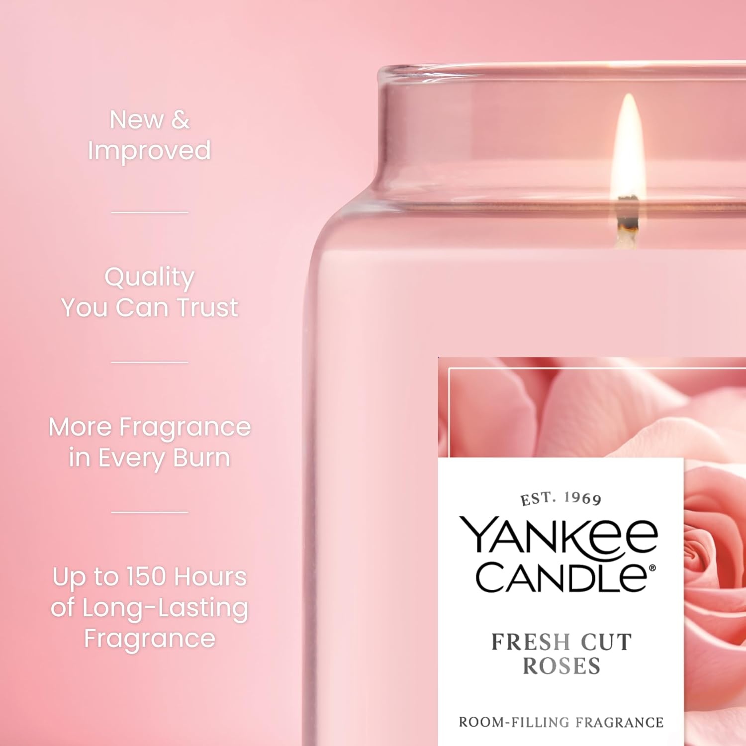 image:imageYankee Candle Dried Lavender amp Oak Scented Candle 22oz Large Jar with up to 150 Hour Burn Time Giftable BirthdaysFresh Cut Roses