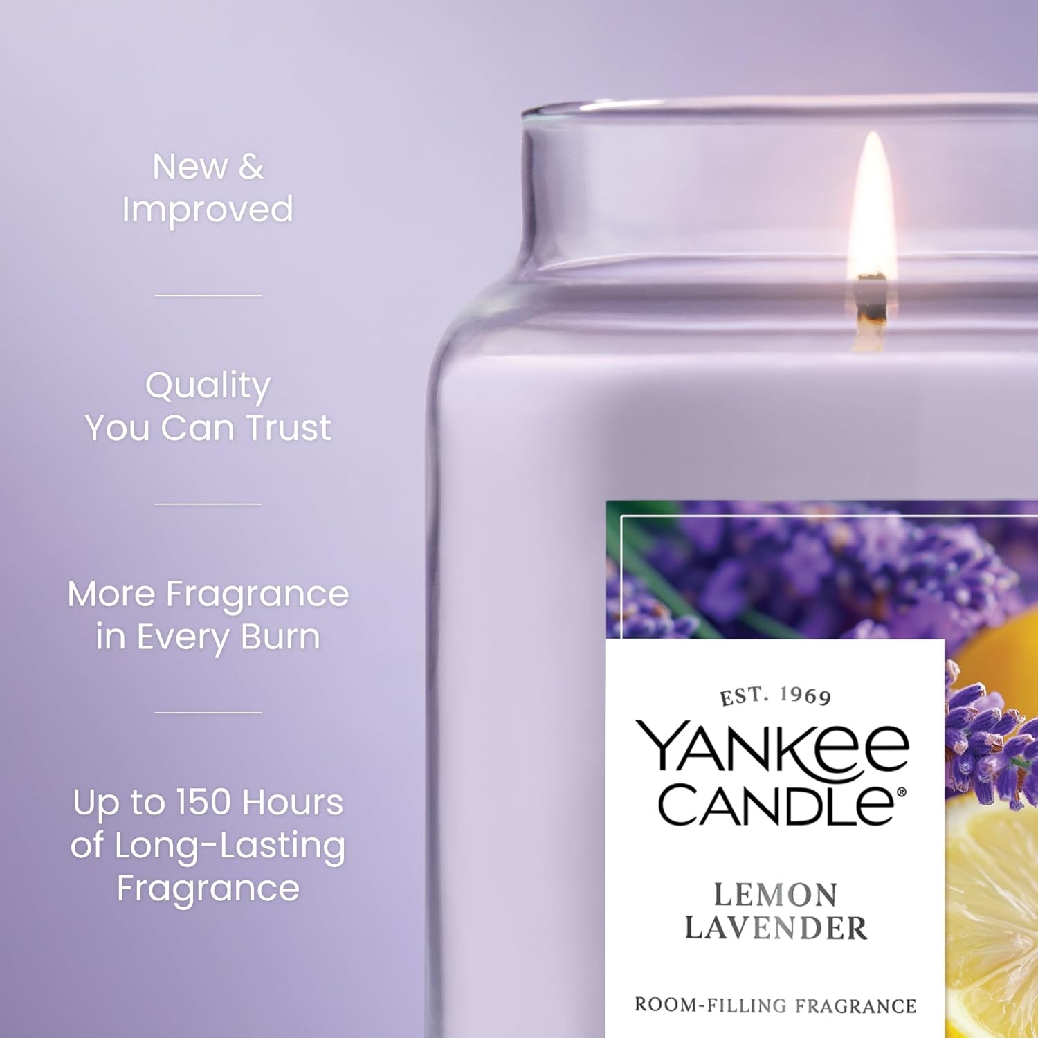image:imageYankee Candle Dried Lavender amp Oak Scented Candle 22oz Large Jar with up to 150 Hour Burn Time Giftable BirthdaysLemon Lavender