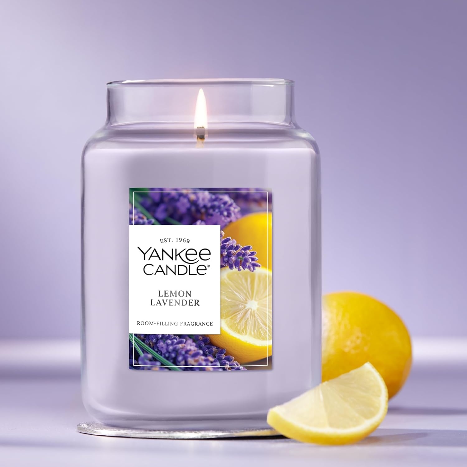image:imageYankee Candle Dried Lavender amp Oak Scented Candle 22oz Large Jar with up to 150 Hour Burn Time Giftable BirthdaysLemon Lavender