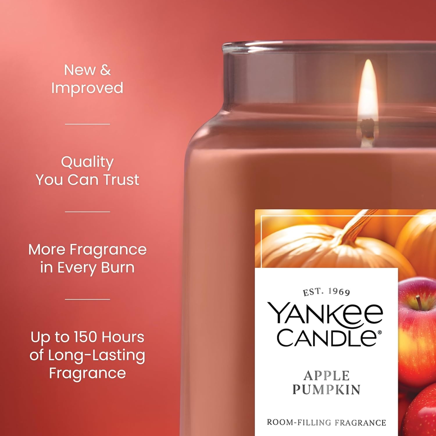 image:imageYankee Candle Home Sweet Home Scented Candle 22oz Large Jar Up to 150 Hour Burn Time GiftableApple Pumpkin