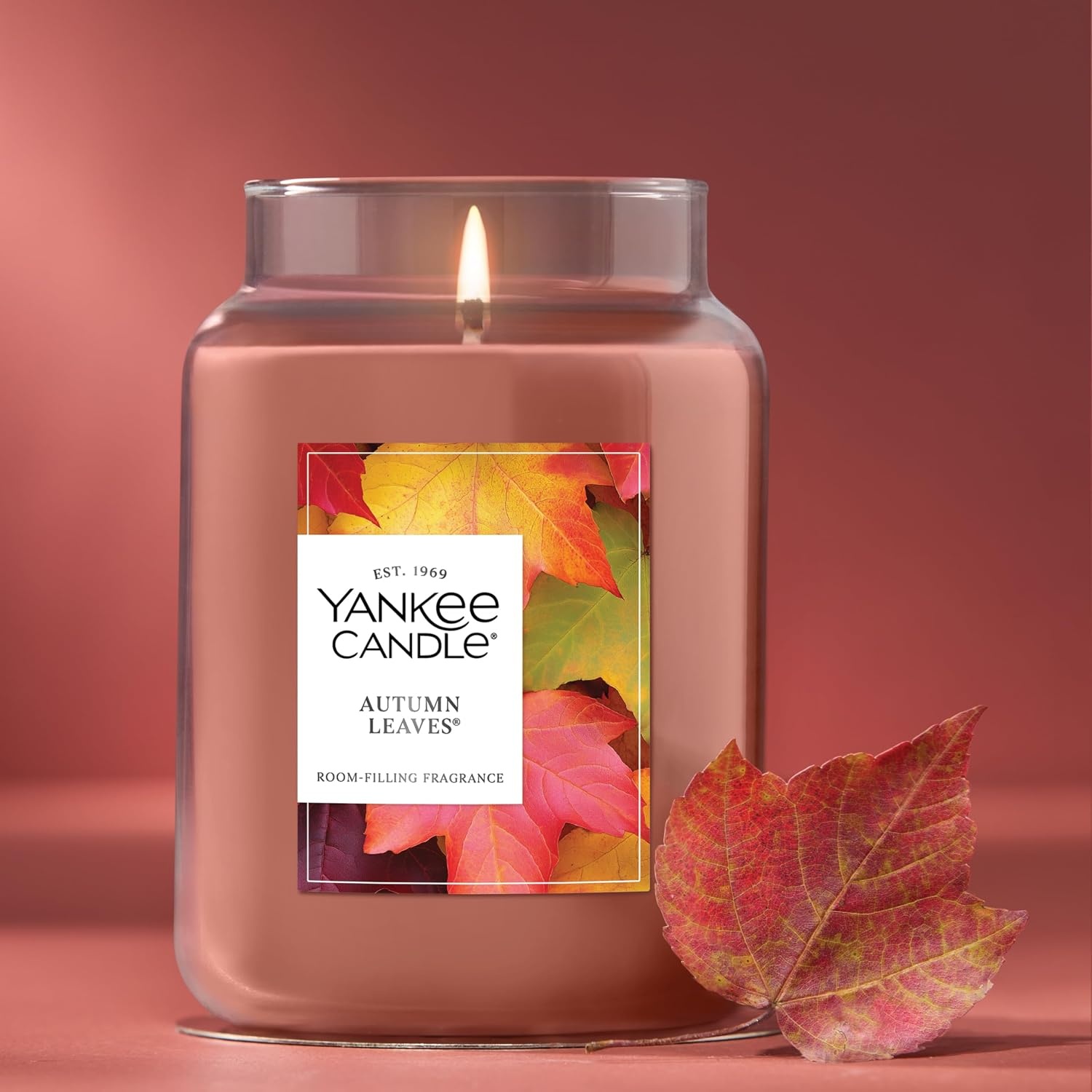 image:imageYankee Candle Home Sweet Home Scented Candle 22oz Large Jar Up to 150 Hour Burn Time GiftableAutumn Leaves