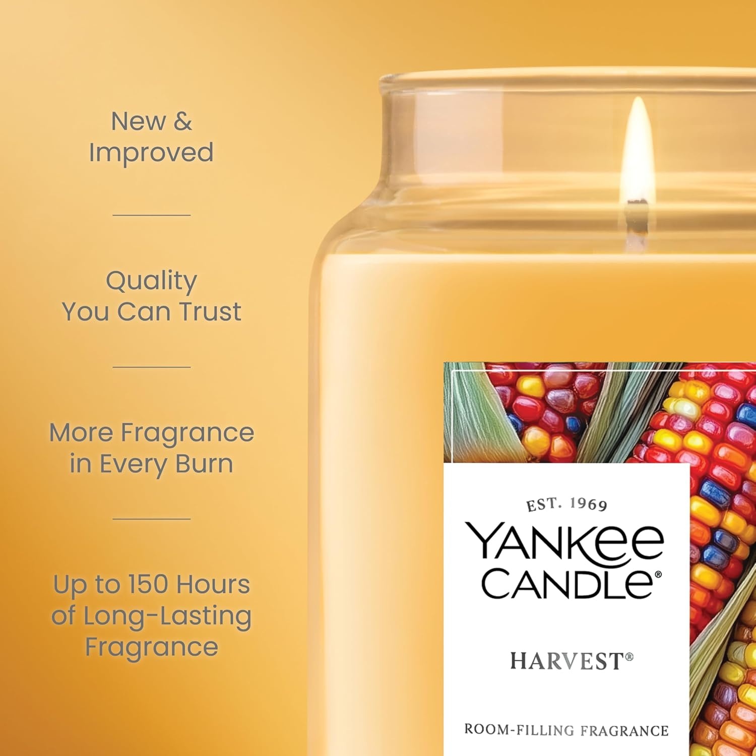 image:imageYankee Candle Home Sweet Home Scented Candle 22oz Large Jar Up to 150 Hour Burn Time GiftableHarvest