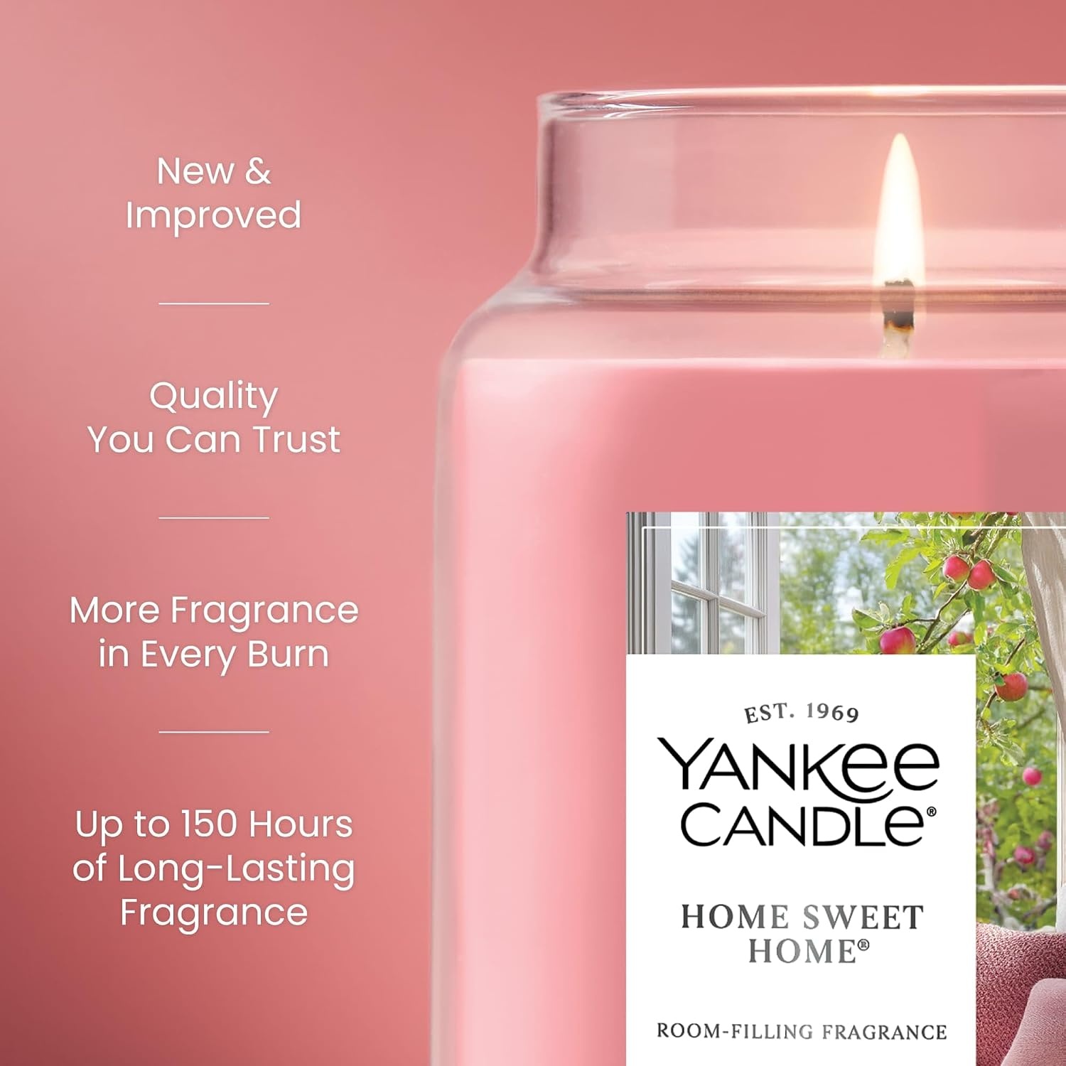 image:imageYankee Candle Home Sweet Home Scented Candle 22oz Large Jar Up to 150 Hour Burn Time GiftableHome Sweet Home