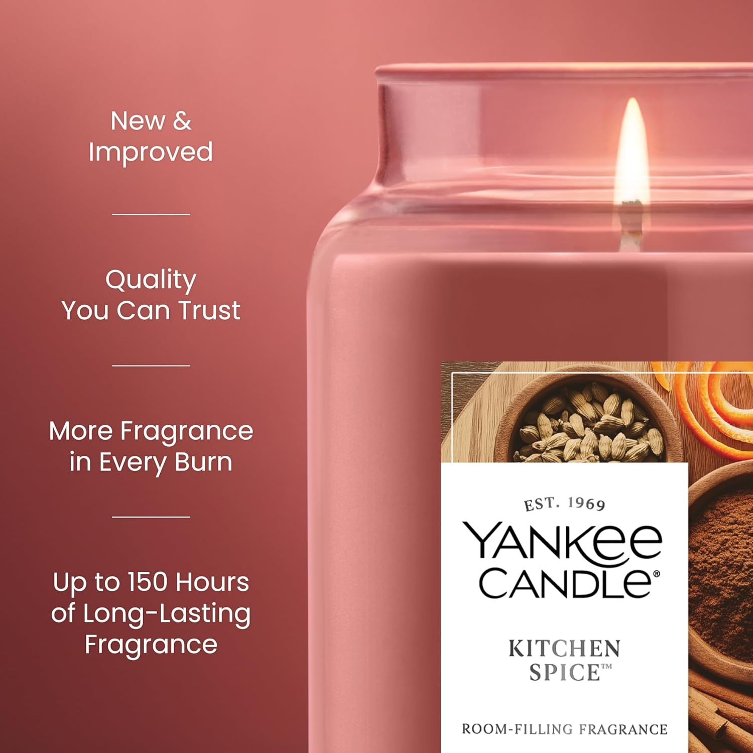 image:imageYankee Candle Home Sweet Home Scented Candle 22oz Large Jar Up to 150 Hour Burn Time GiftableKitchen Spice