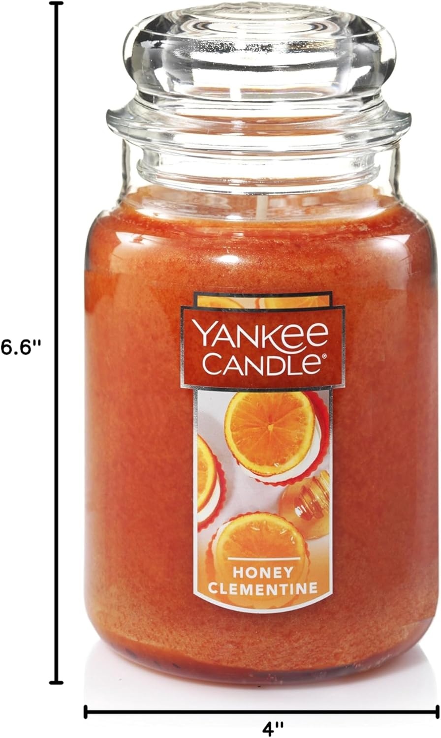 image:imageYankee Candle Honey Clementine Scented Classic 22oz Large Jar Single Wick Aromatherapy Candle Over 110 Hours of Burn Time Apothecary Jar Fall Scented for HomeHoney Clementine