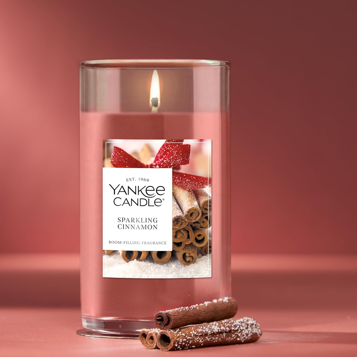 image:imageYankee Candle Large Tumbler Scented Candle with up to 80 Hour Burn Time Premium Plant Wax Blend for Consistent Burn 20 oz Tumbler Candle with Room Filling Fragrance Christmas EveSparkling Cinnamon