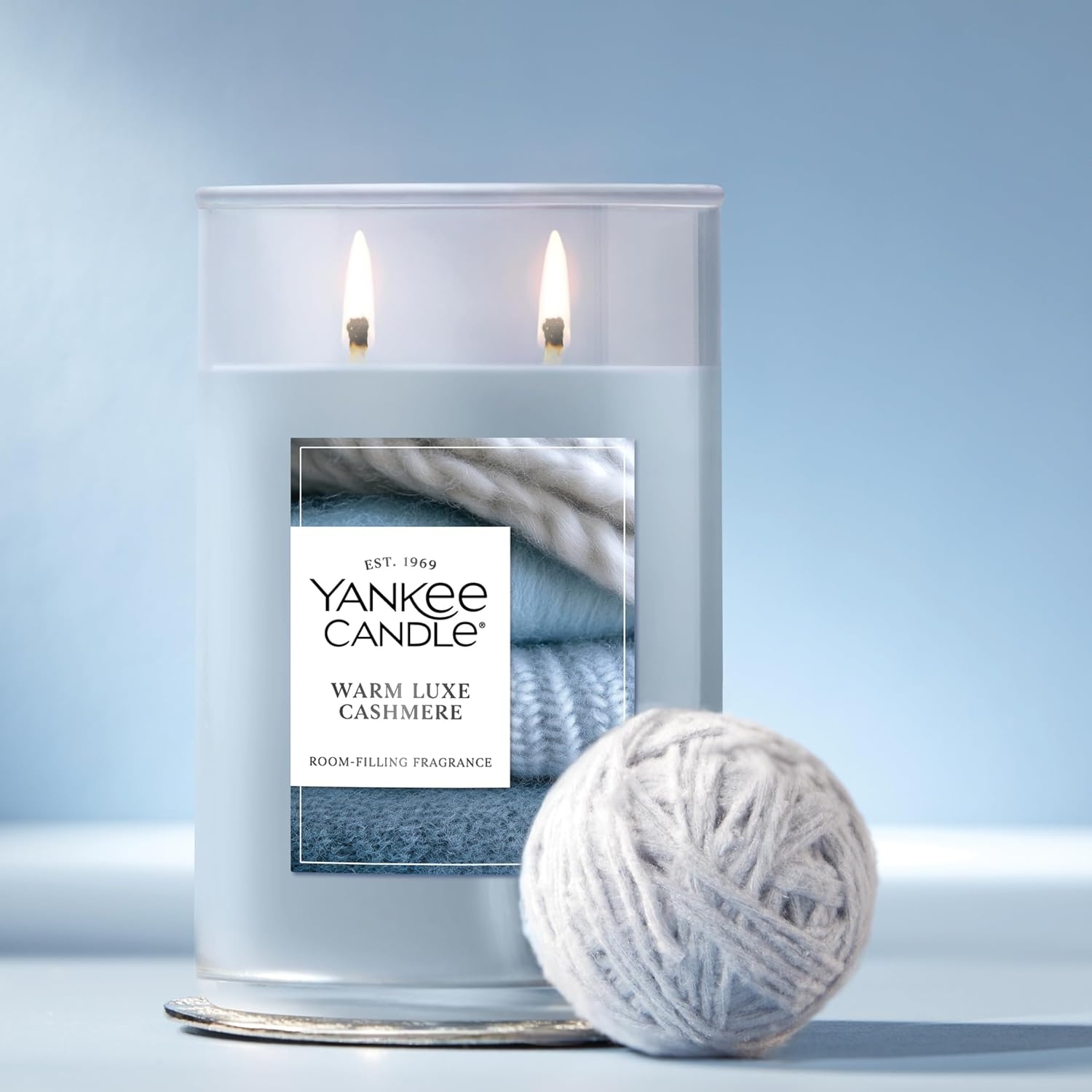 image:imageYankee Candle Large Tumbler Scented Candle with up to 80 Hour Burn Time Premium Plant Wax Blend for Consistent Burn 20 oz Tumbler Candle with Room Filling Fragrance Coconut BeachWarm Luxe Cashmere