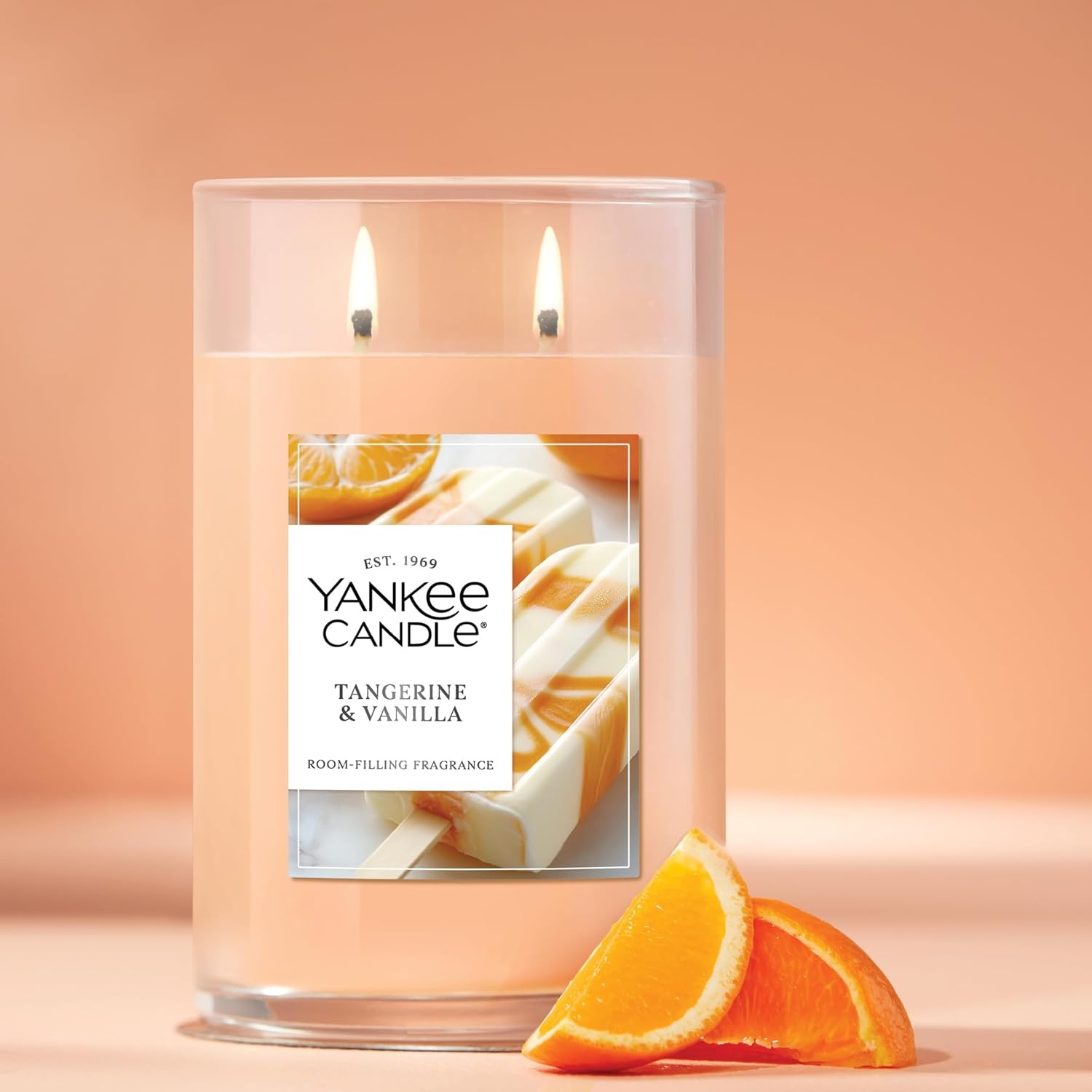 image:imageYankee Candle Large Tumbler Scented Candle with up to 80 Hour Burn Time Premium Plant Wax Blend for Consistent Burn 20 oz Tumbler Candle with Room Filling Fragrance Tangerine amp VanillaTangerine Vanilla