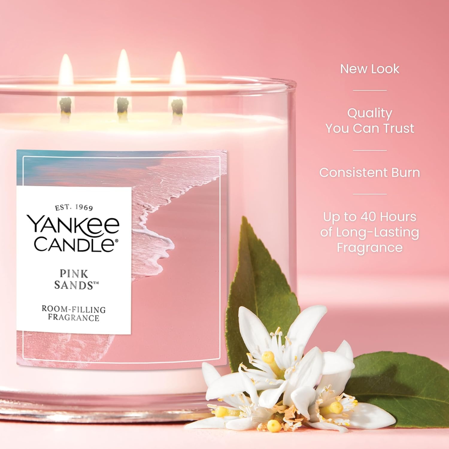 image:imageYankee Candle Large Tumbler Scented Candle with up to 80 Hour Burn Time Premium Plant Wax Blend for Consistent Burn 20 oz Tumbler Candle with Room Filling Fragrance Coconut BeachPink Sands